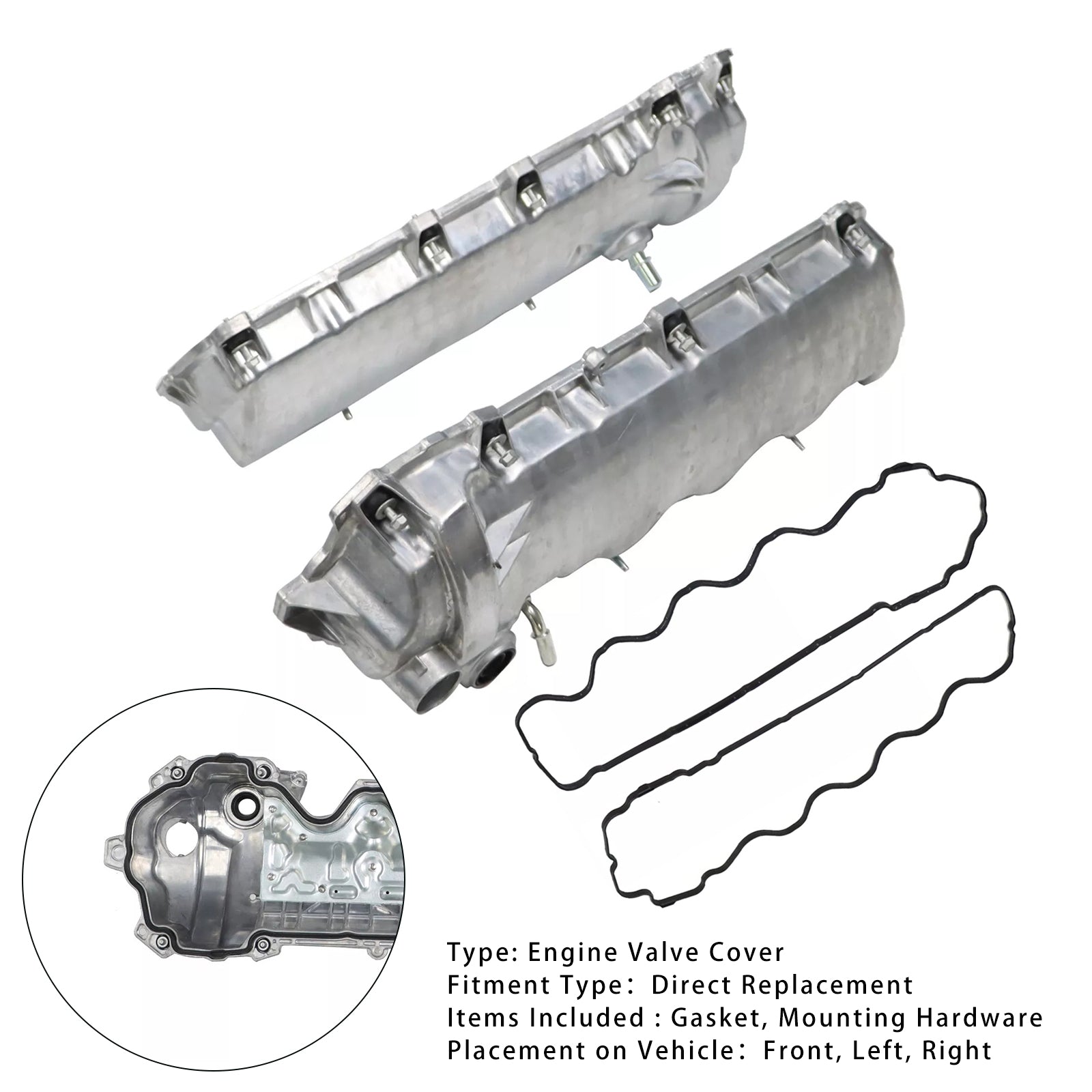 2004-2010 포드 F-150 V8 5.4L 2개 LH+RH 엔진 밸브 커버 9L1Z6582D