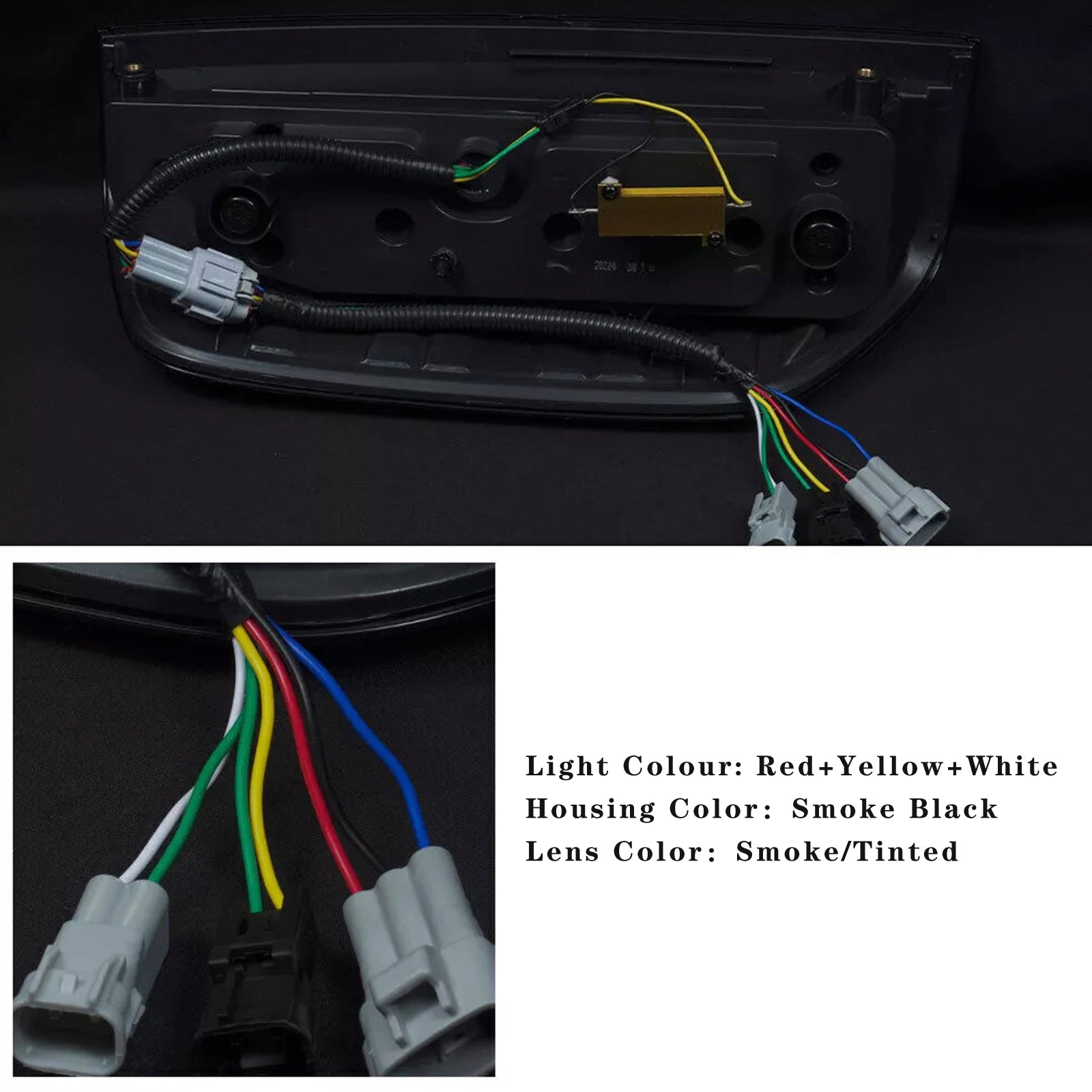 2005-2012 Nissan Navara D40 Frontier Rear LED Tail Light Lamp Pair Smoke