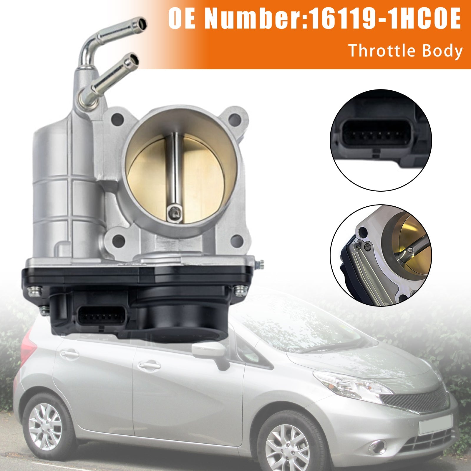 2011/03-2016/12 For Nissan Micra IV K13 1.2 DiG-S 1198 ccm, 72 KW, 98 PS Throttle Body 16119-1HC0E