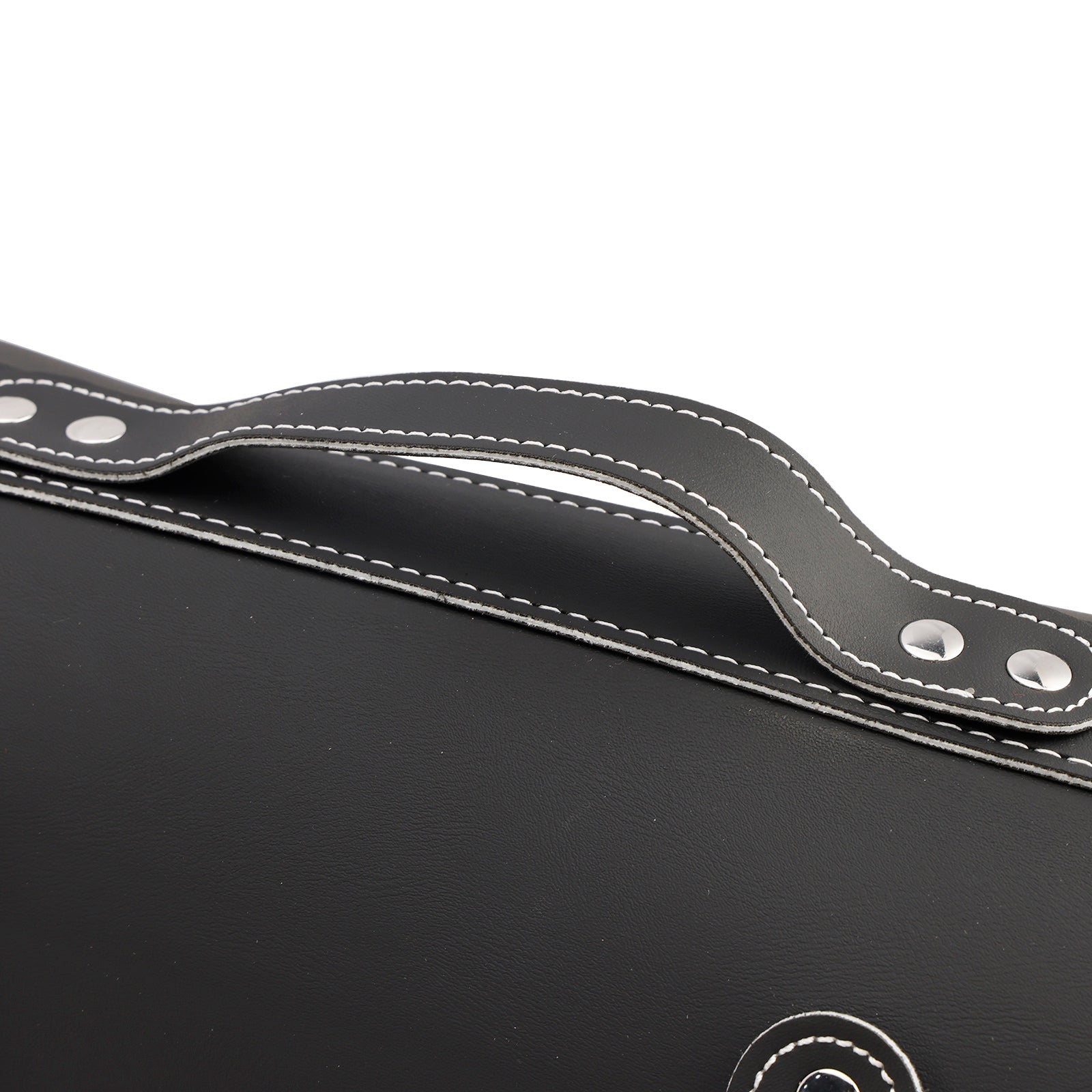 스쿠터, 오토바이용 PU 사이드 테일 백, 새들백, 색상 매칭 러기지, 화이트