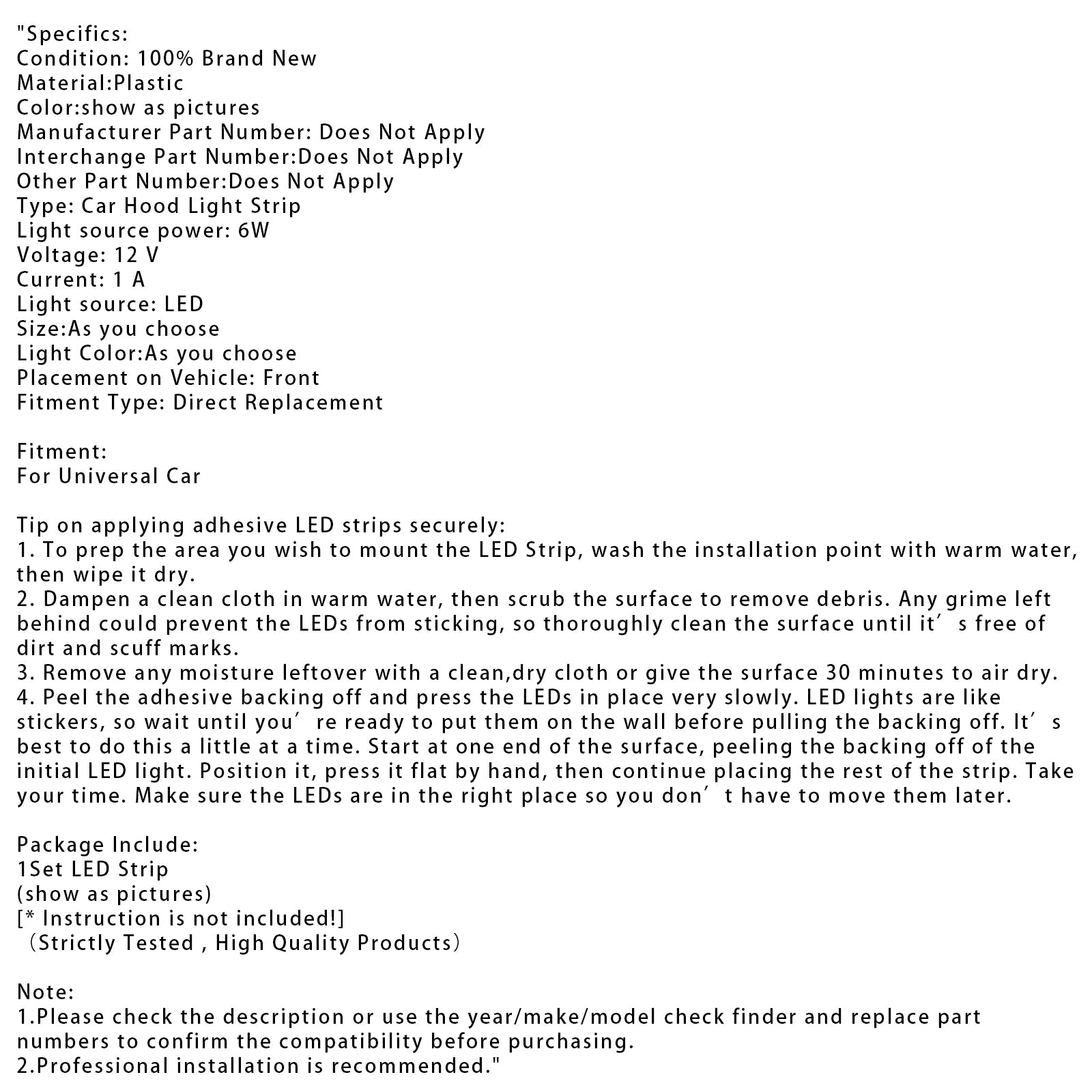 Car Hood LED Daytime Running Light Strip Flexible Dynamic Scan Start Up