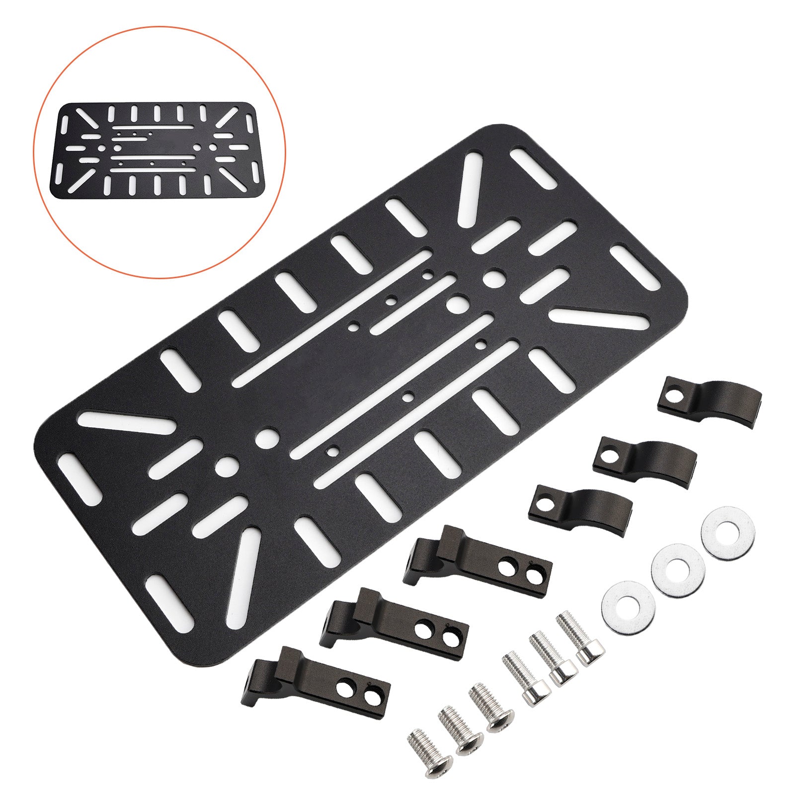 Universal Symmetrical Side Saddlebag Mounting Bracket Kit Black For Motorbike