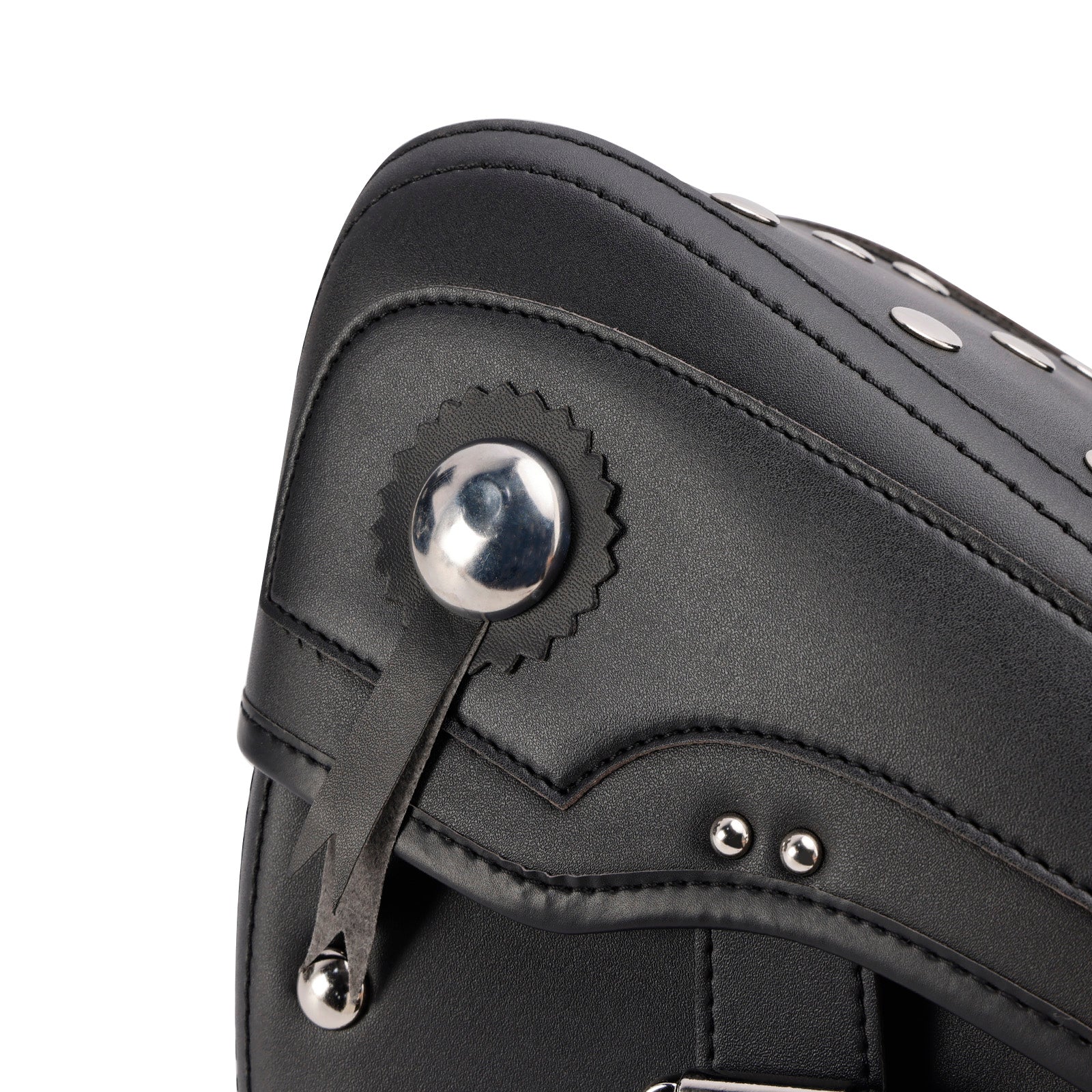 Universal Saddlebag Side Storage Tail Bag Pu Luggage Black 80L For Motorcycle