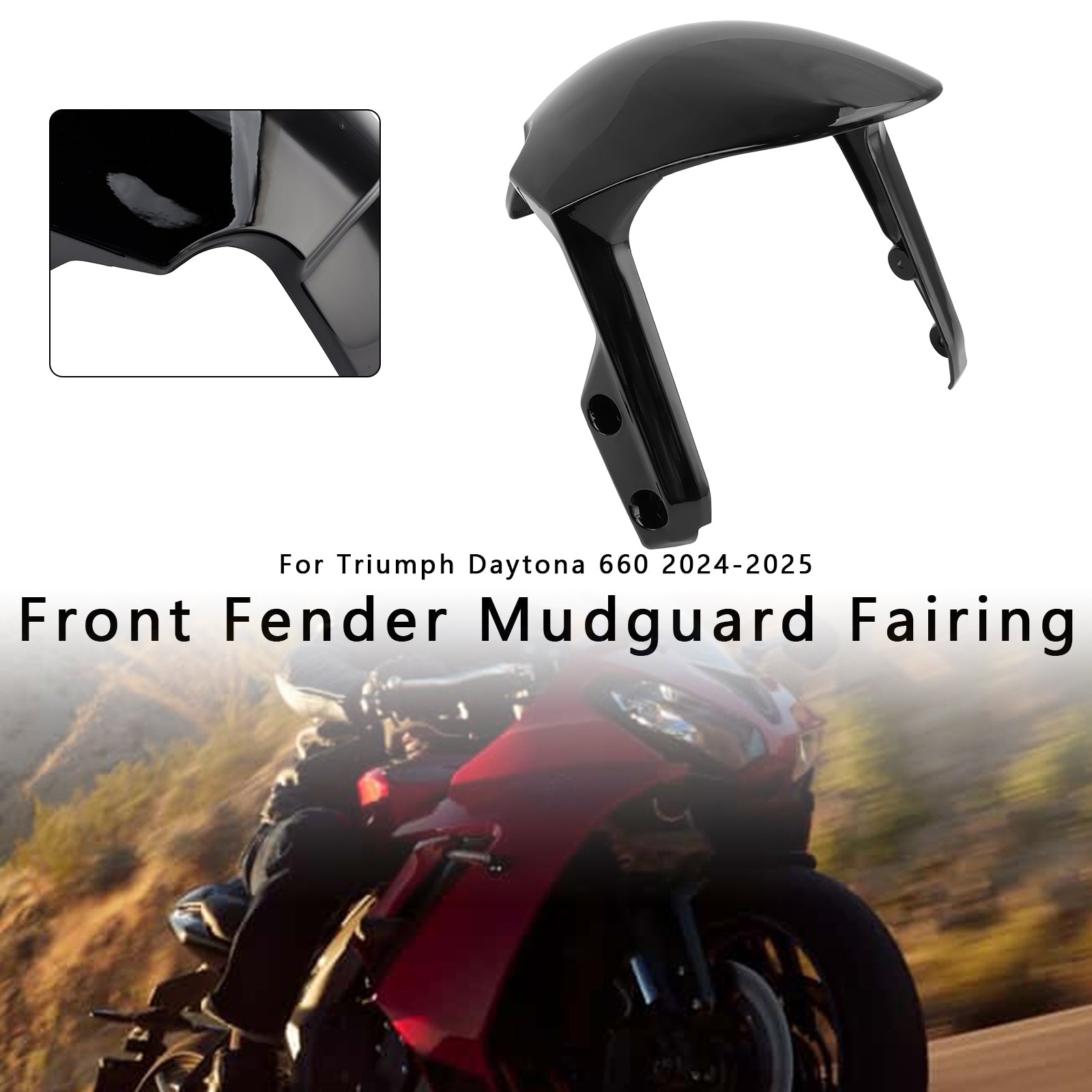 2024-2025 Daytona 660 Front Fender Mudguard Fairing Cowl