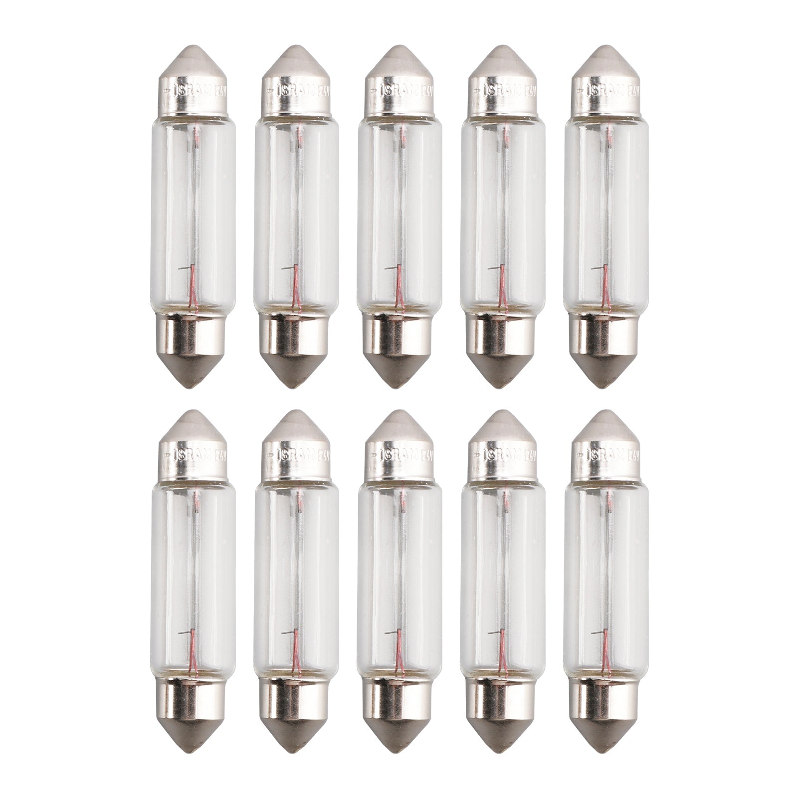 10PCS Car Light Tubular Lamp bulb C10W SV8.5-8 43MM 6429 24V 10W For OSRAM