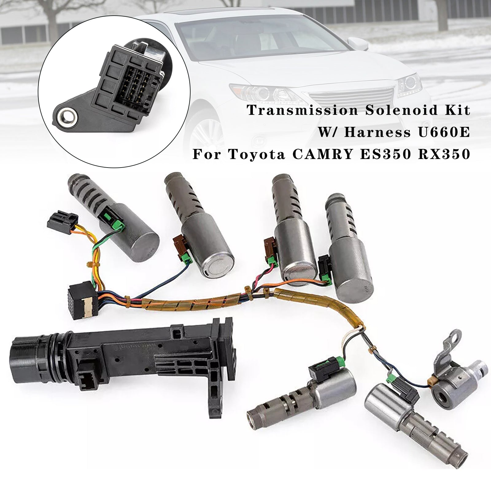 Transmission Solenoid Kit W/ Harness U660E For Toyota CAMRY ES350 RX350