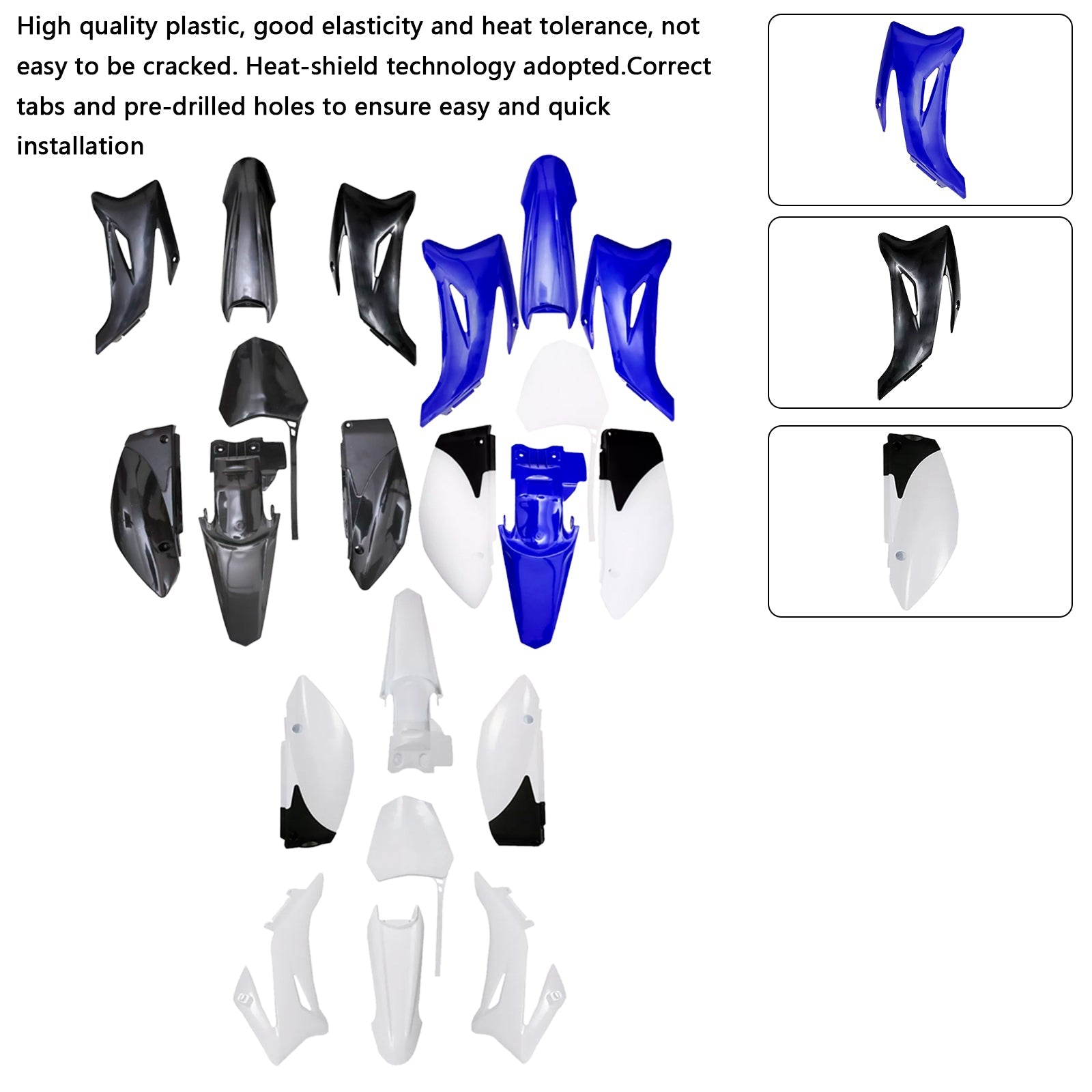 Yamaha TTR110 DIRT BIKE Body Plastic Kit Fender Fairing