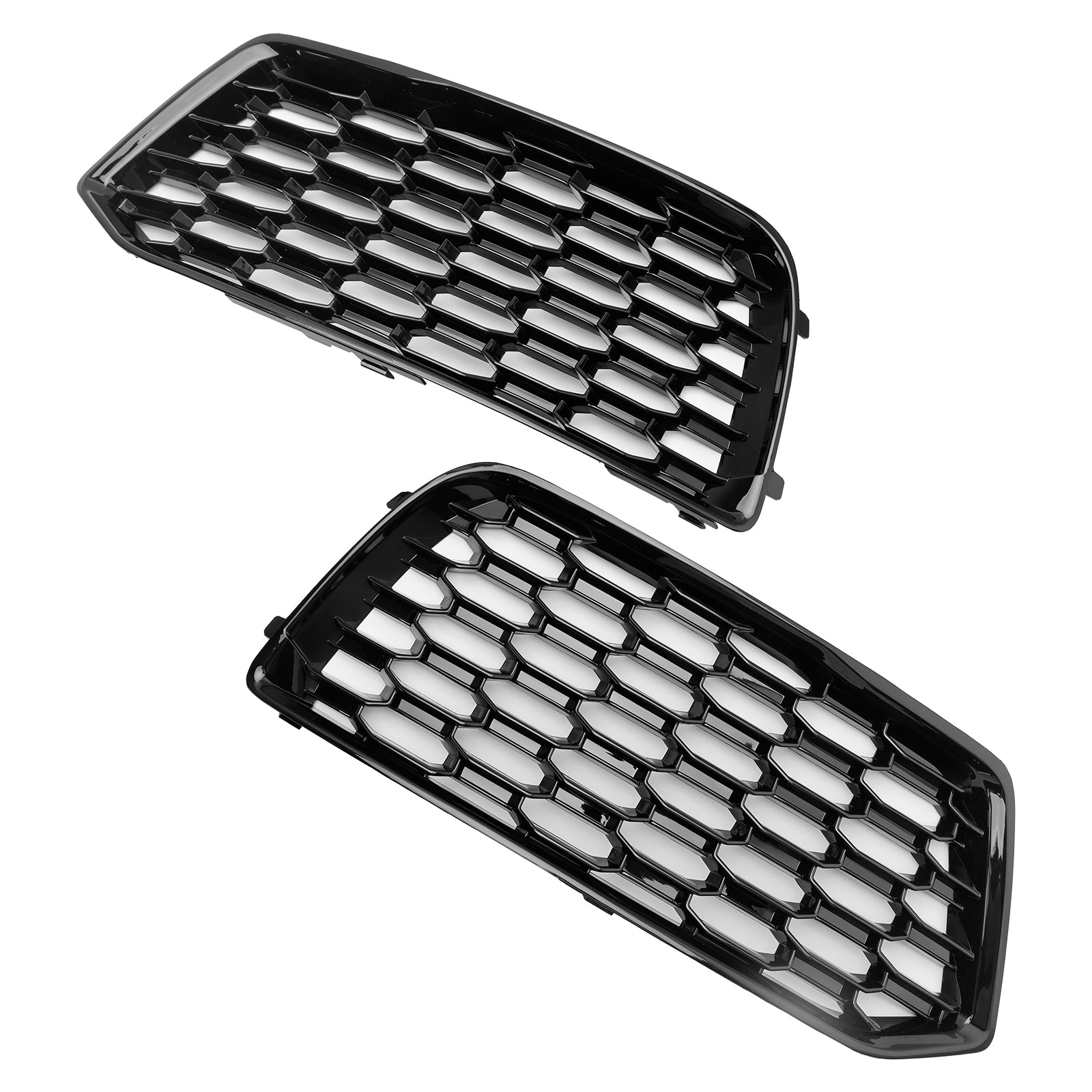 2PCS Front Bumper Cover Grill Grille Bezel Insert Fit Audi Q5 2018-2022 Mesh