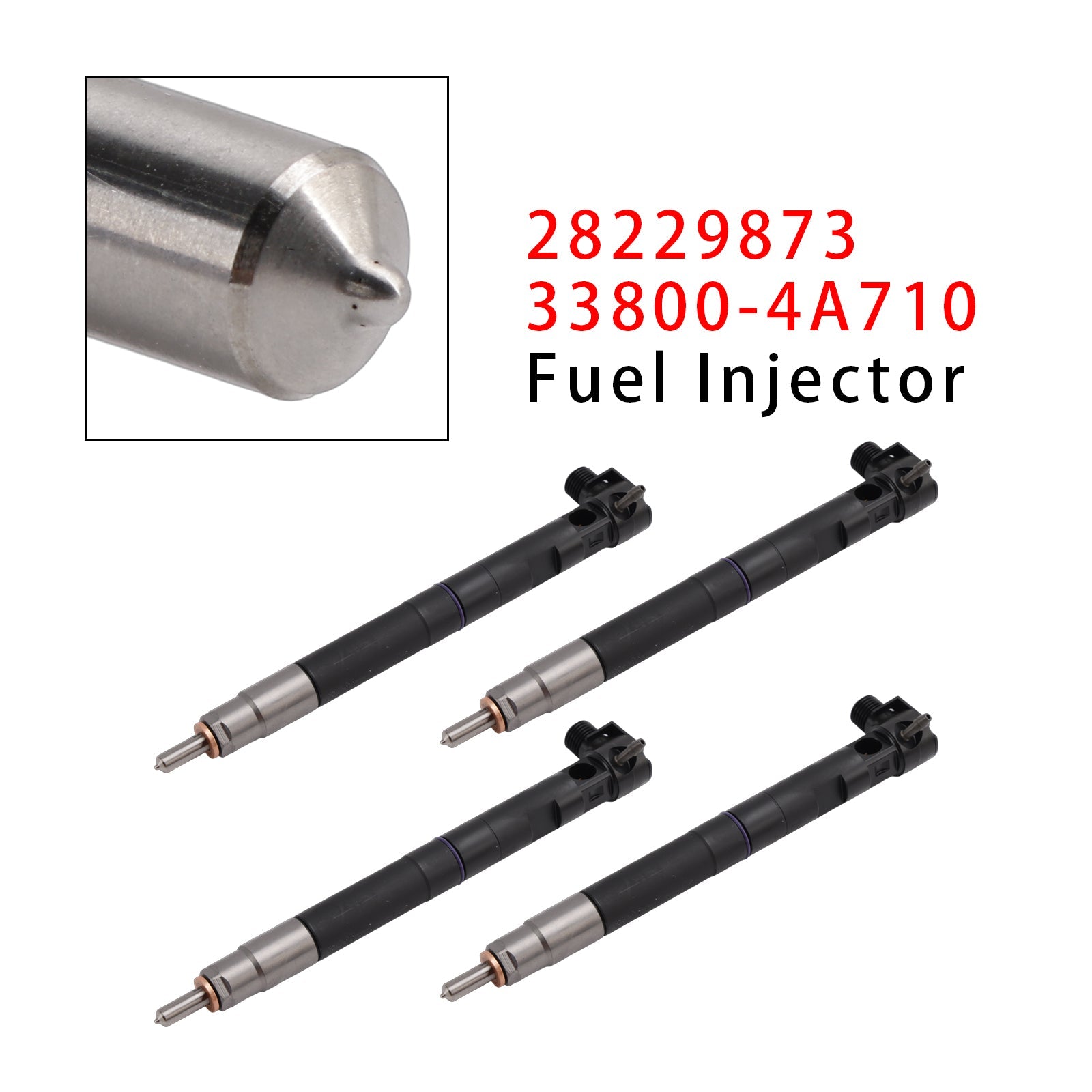 2010- For Kia K2500 (SD) 2.5 CRDi D4CB 2497 ccm, 96 KW 4PCS Common Rail Injector 33800-4A710