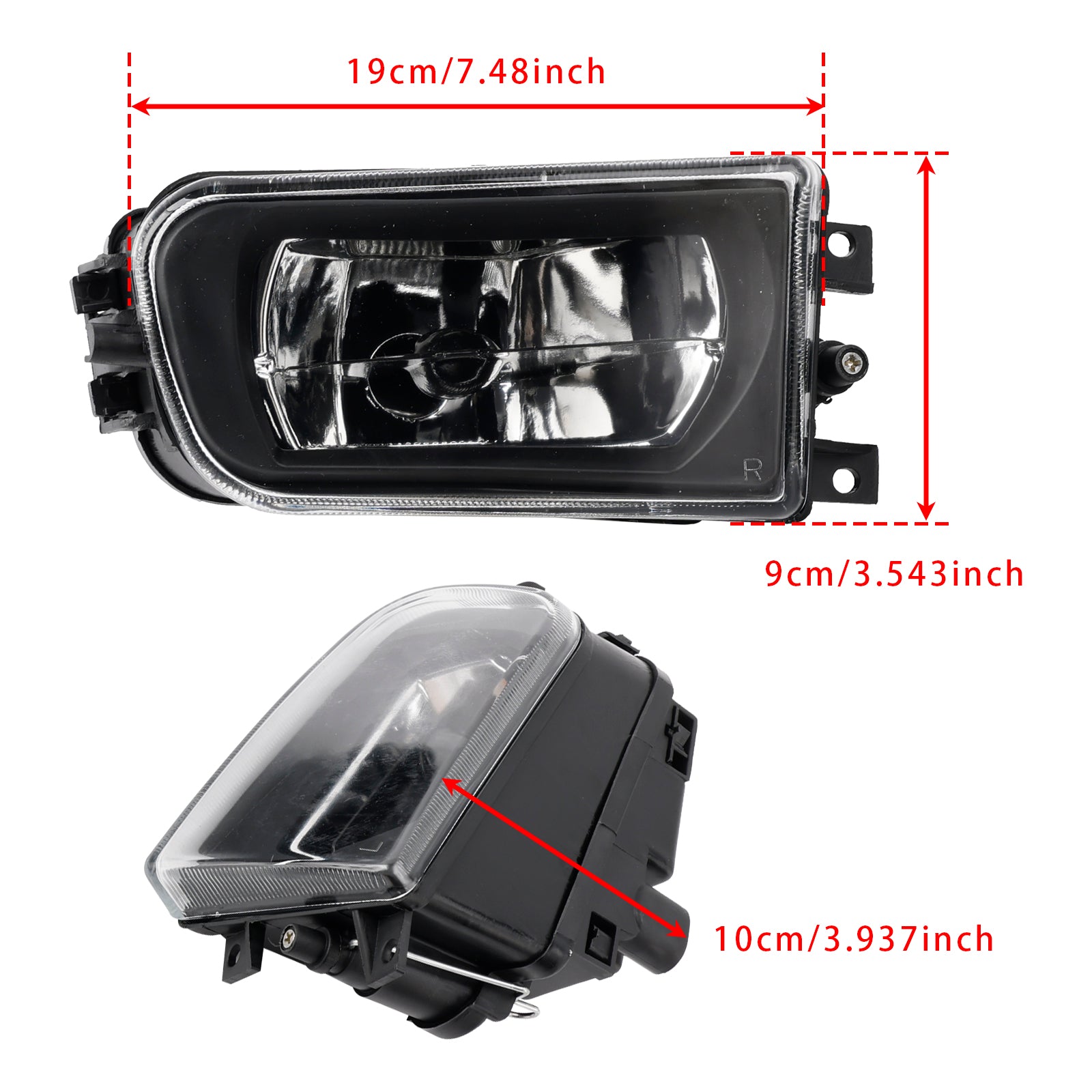 Pair Front Bumper Fog Light Lamp Housing Shell For BMW E39 5-Serise 1995-1998