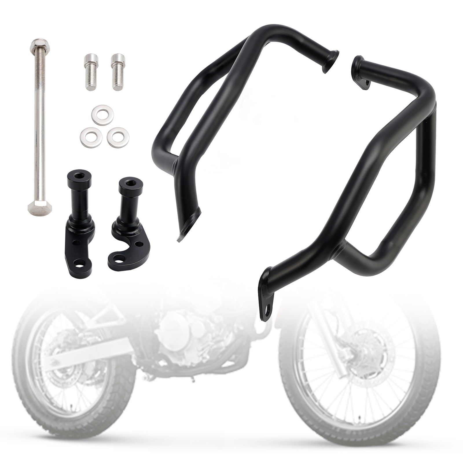 Crash Bar Lower Engine Guard Steel Frame Fit Silver For Honda Nx400 Nx500 24