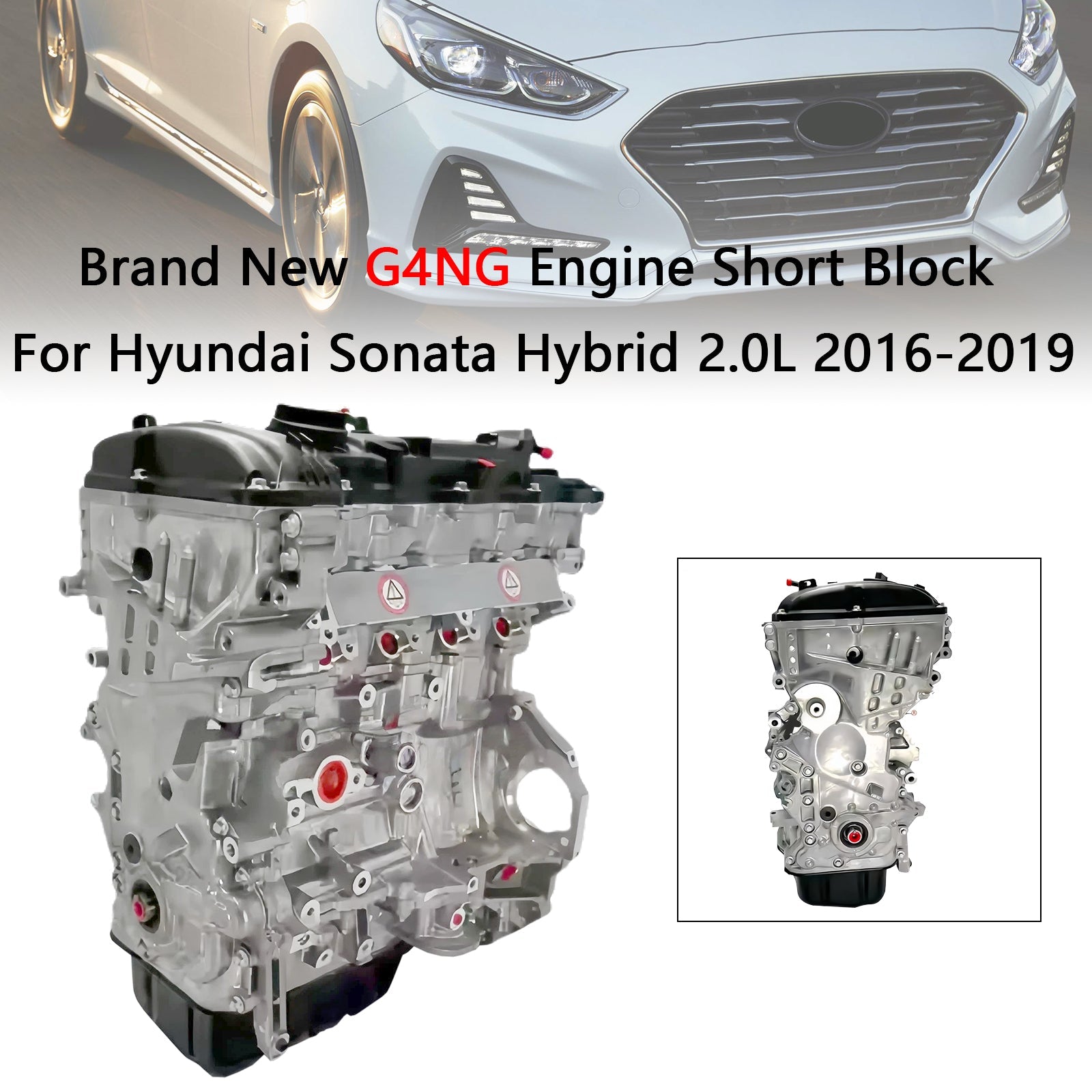 Brand New G4NG Engine Short Block For Hyundai Sonata Hybrid 2.0L 2016-2019