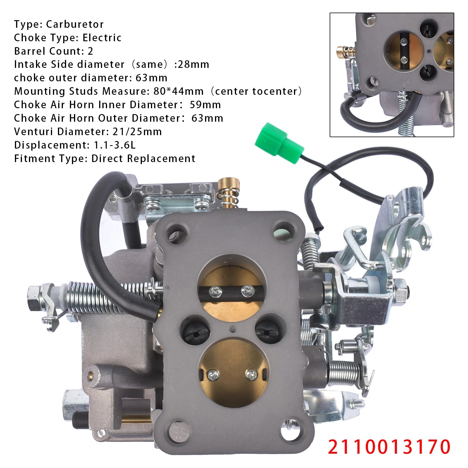 1977-1981 Toyota Corolla 4K Carburetor Carb Kit 2110013170