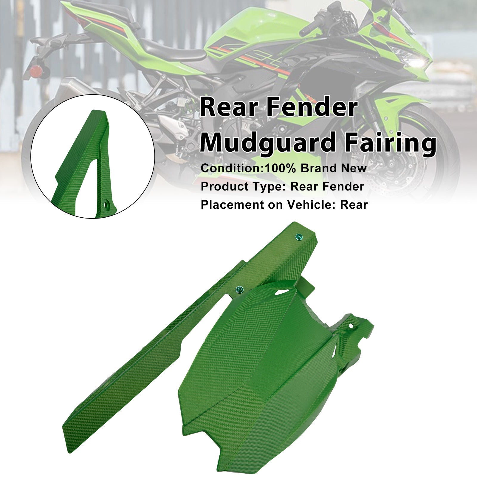 2020-2025 Kawasaki ZX-25R ZX-4R ZX-4RR Rear Fender Mudguard Fairing