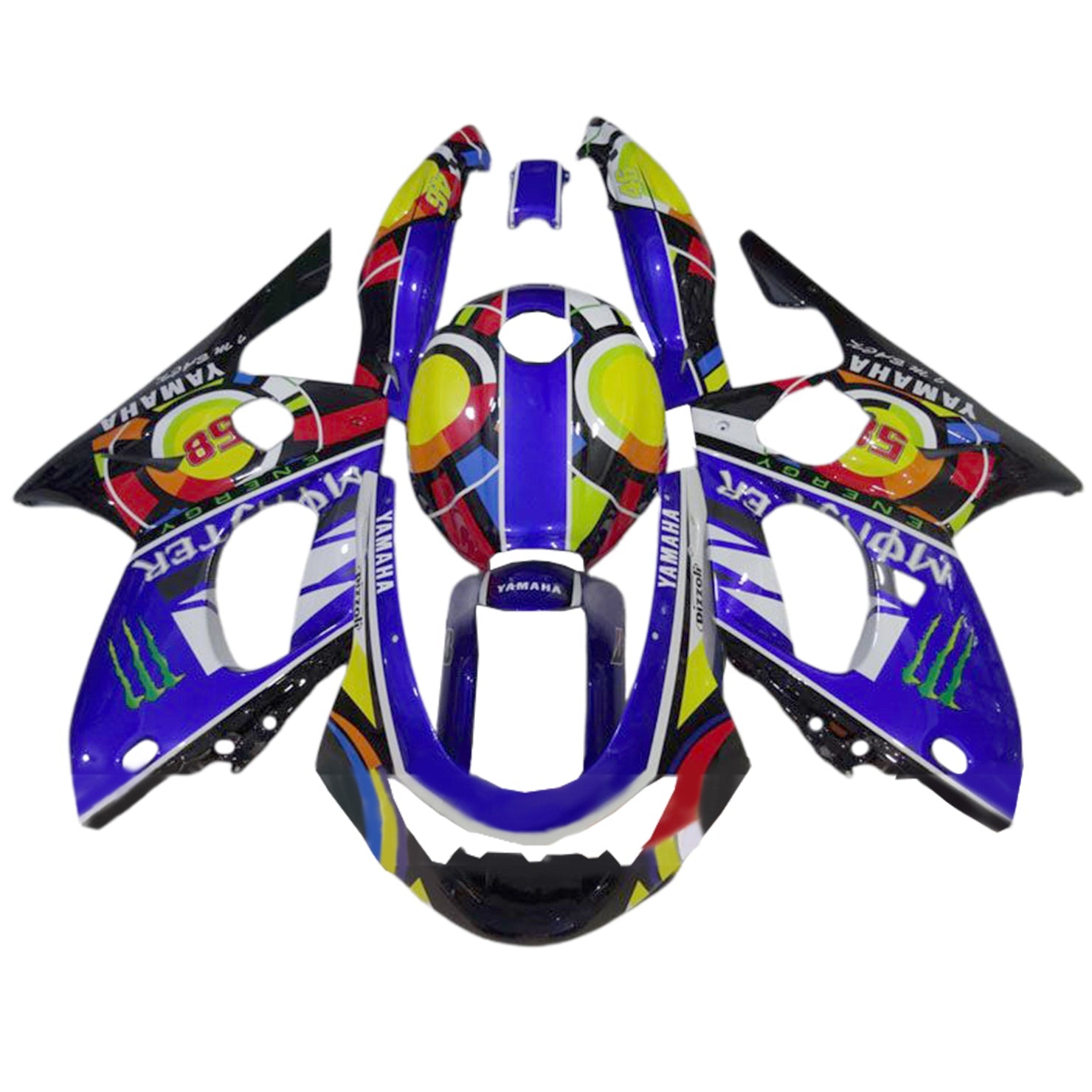 Yamaha YZF 600R Thundercat 1996-2007 Fairing Kit Bodywork Plastic ABS