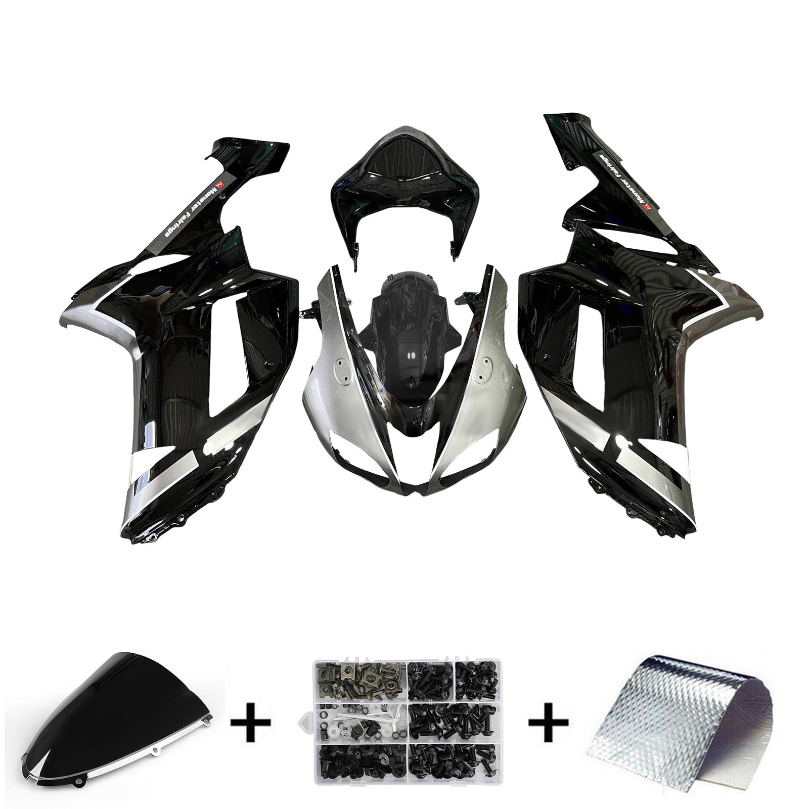 Injection Fairing Kit Bodywork Plastic ABS fit For Kawasaki ZX6R 636 2007-2008
