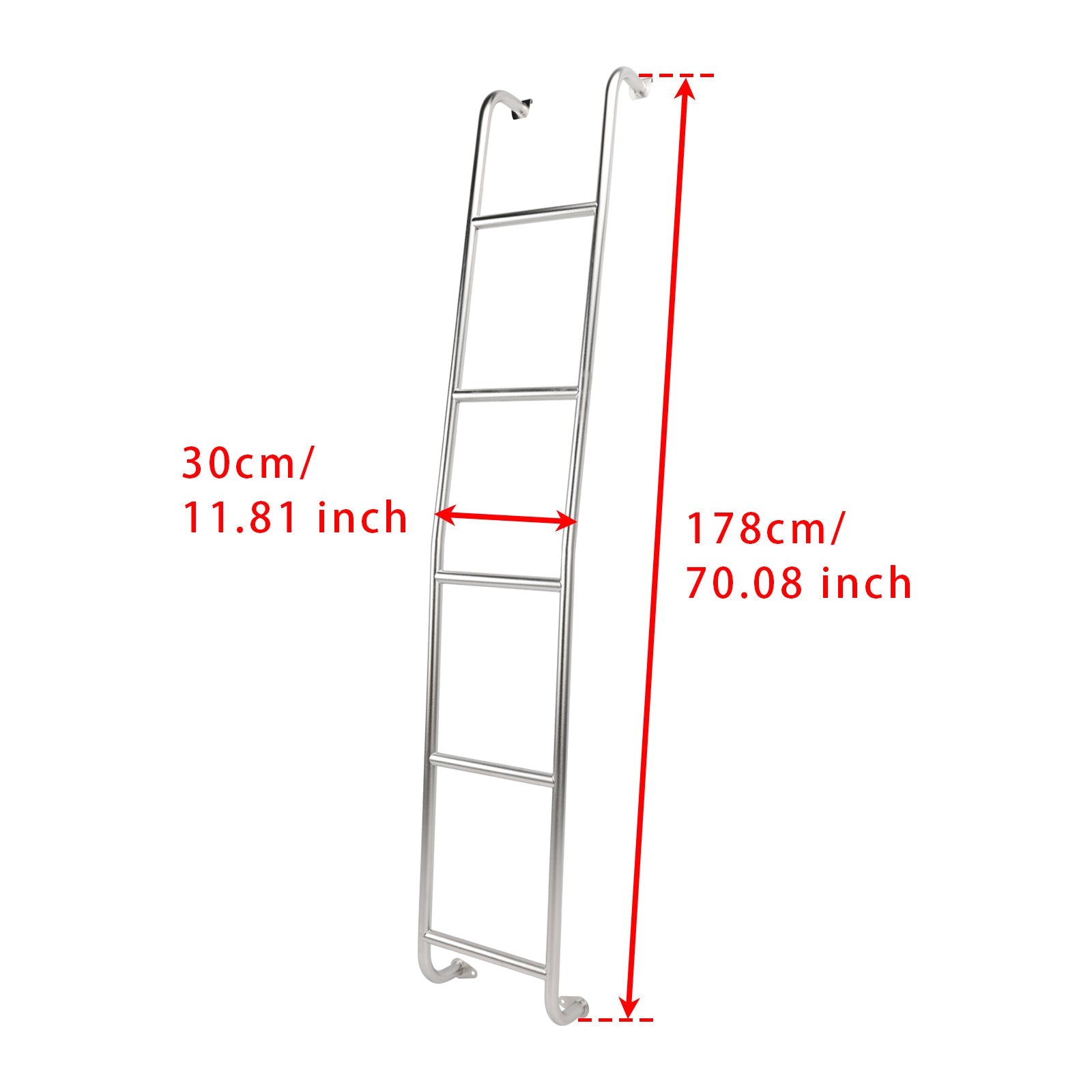 2014-2025 Ford Transit High Roof Vans Stainless Steel 5-Step Van Ladder A093TL