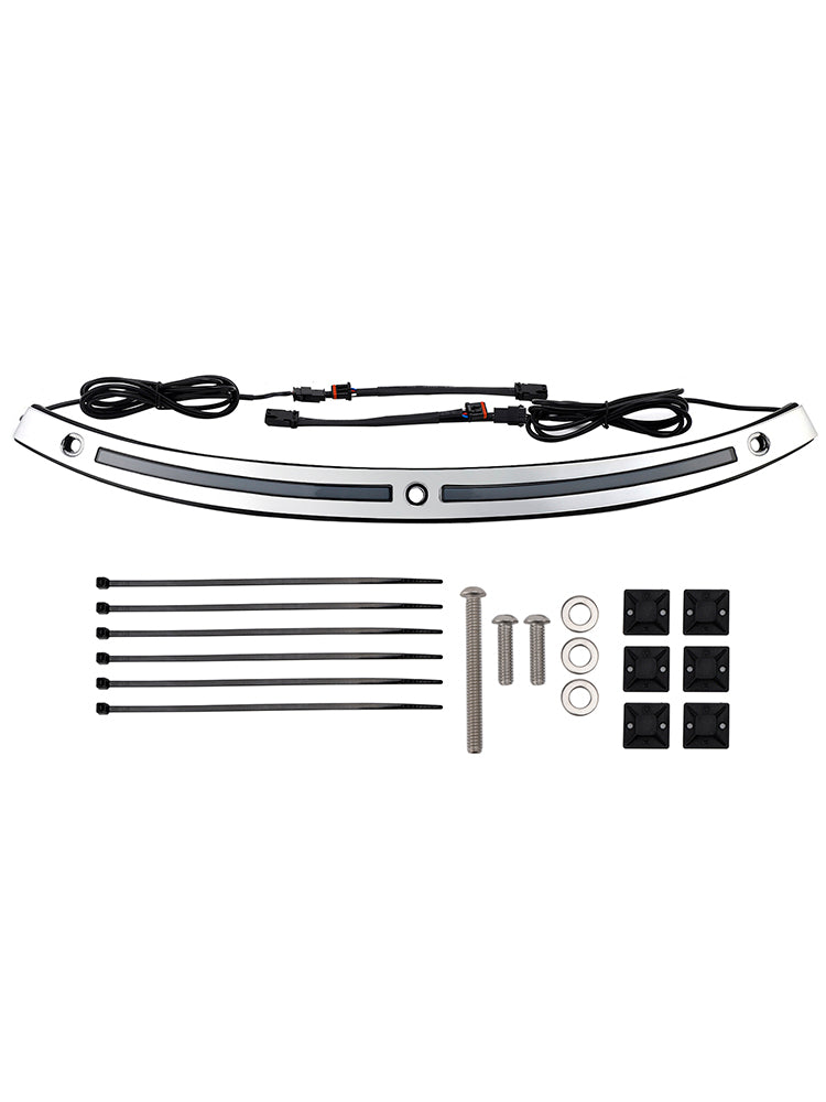 2014+Touring Electra Glide Street Glide Ultra Limited LED Running Turn Signal Light Windshield Trim