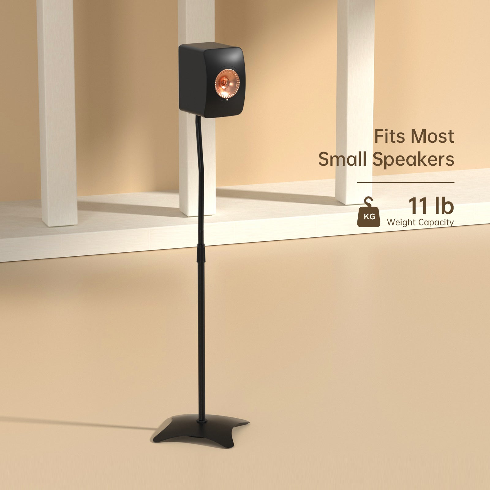 Universal Surround Sound Adjustable Height Speaker Stands Set Of 2 Speaker