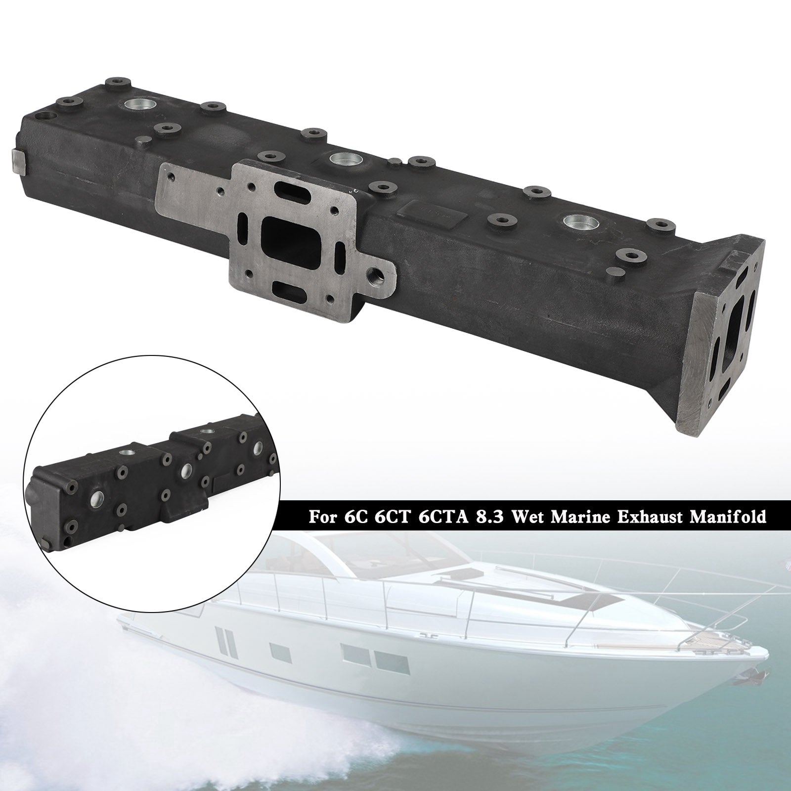 3922935 3911670,3922423,3921482 For 6C 6CT 6CTA 8.3 Wet Marine Exhaust Manifold