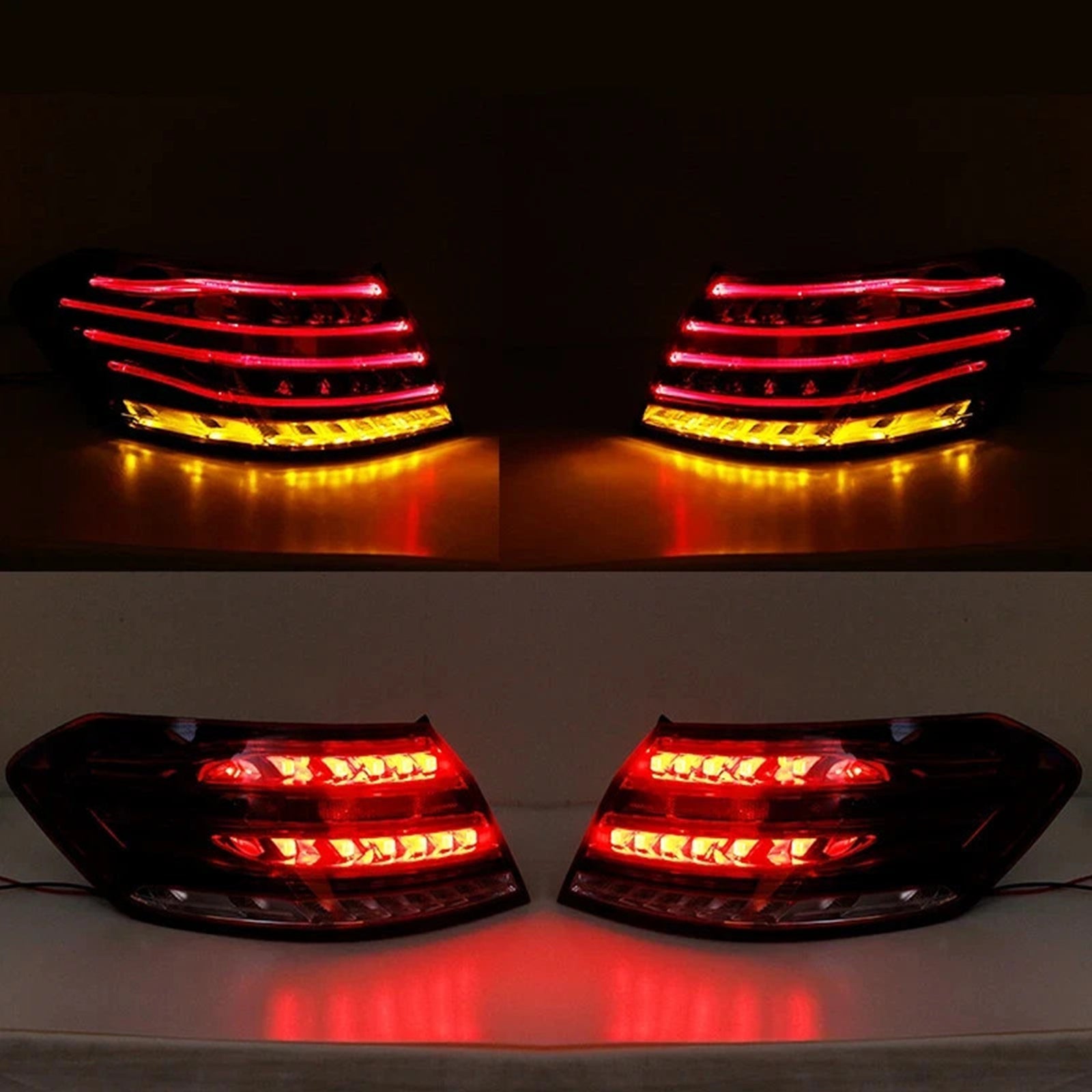 4PCS LED Rear Tail Light Brake Lamp For Mercedes E-Class W212 2013-2015