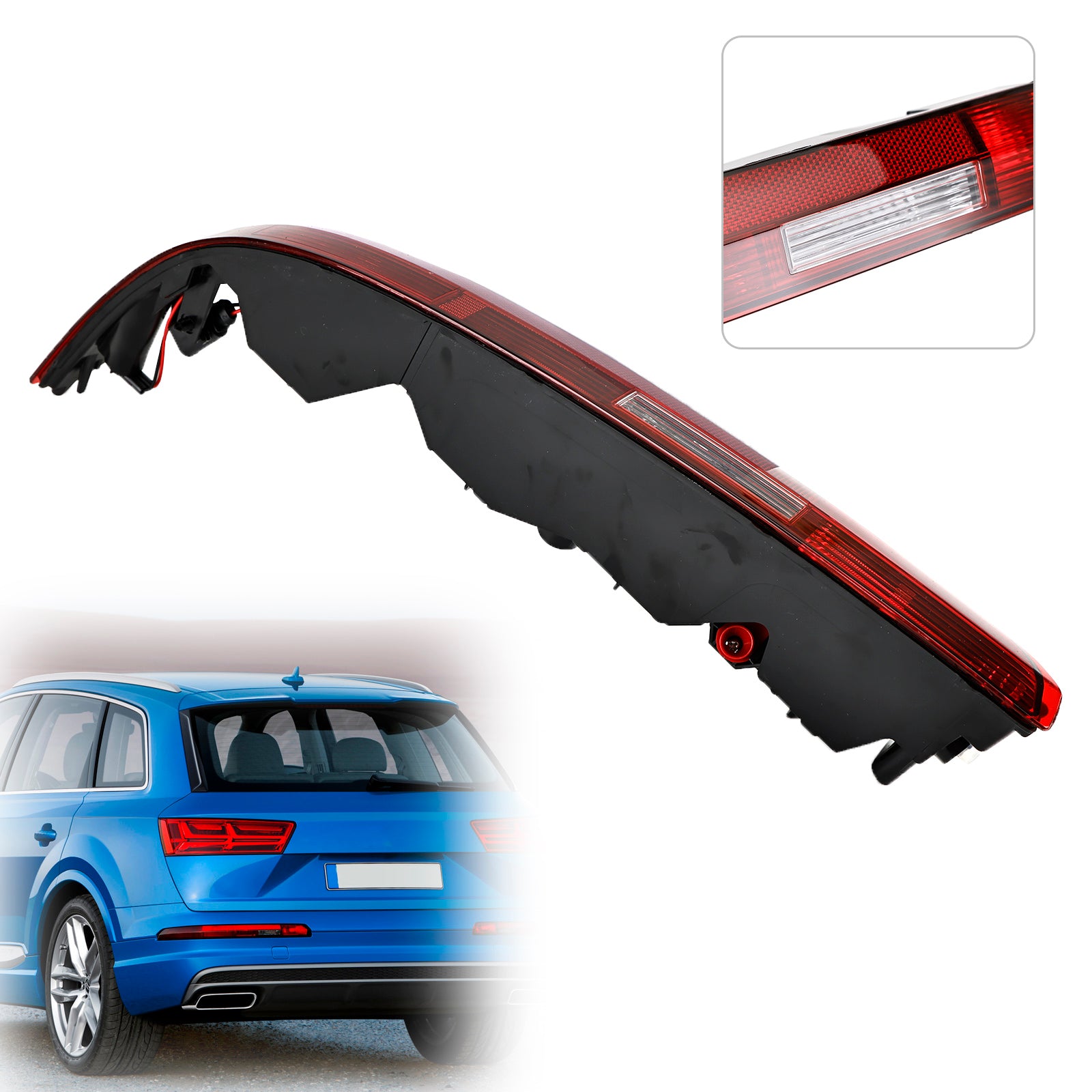 Left Rear Bumper Tail Lamp Fog Lamp Assembly 4M0945095A For AUDI Q7 2016-2023