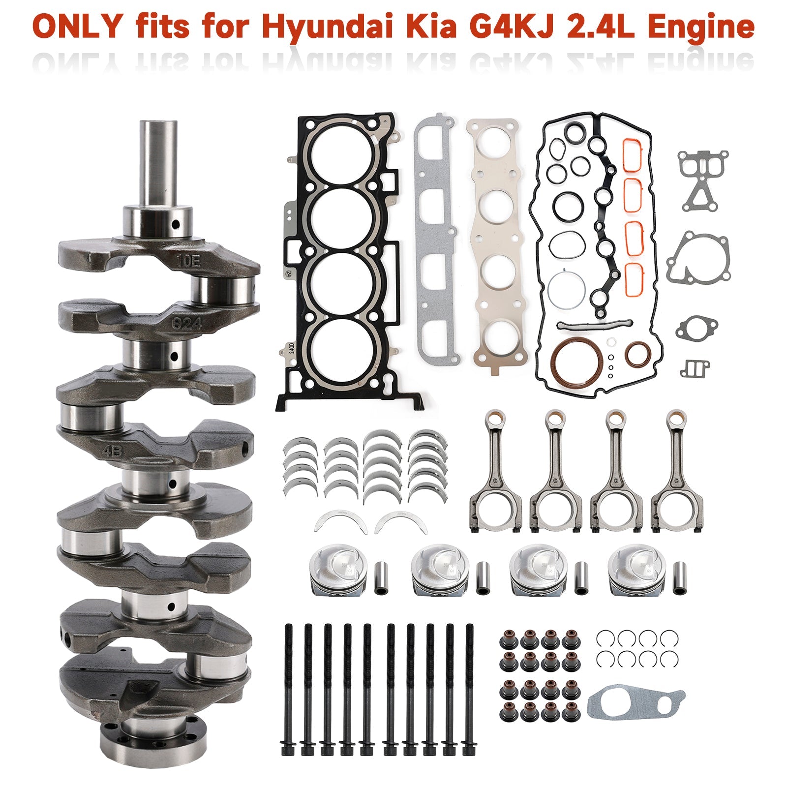 G4KJ 2.4L Engine Overhaul Rebuild Kit Crankshaft Rods for HYUNDAI KIA Sorento