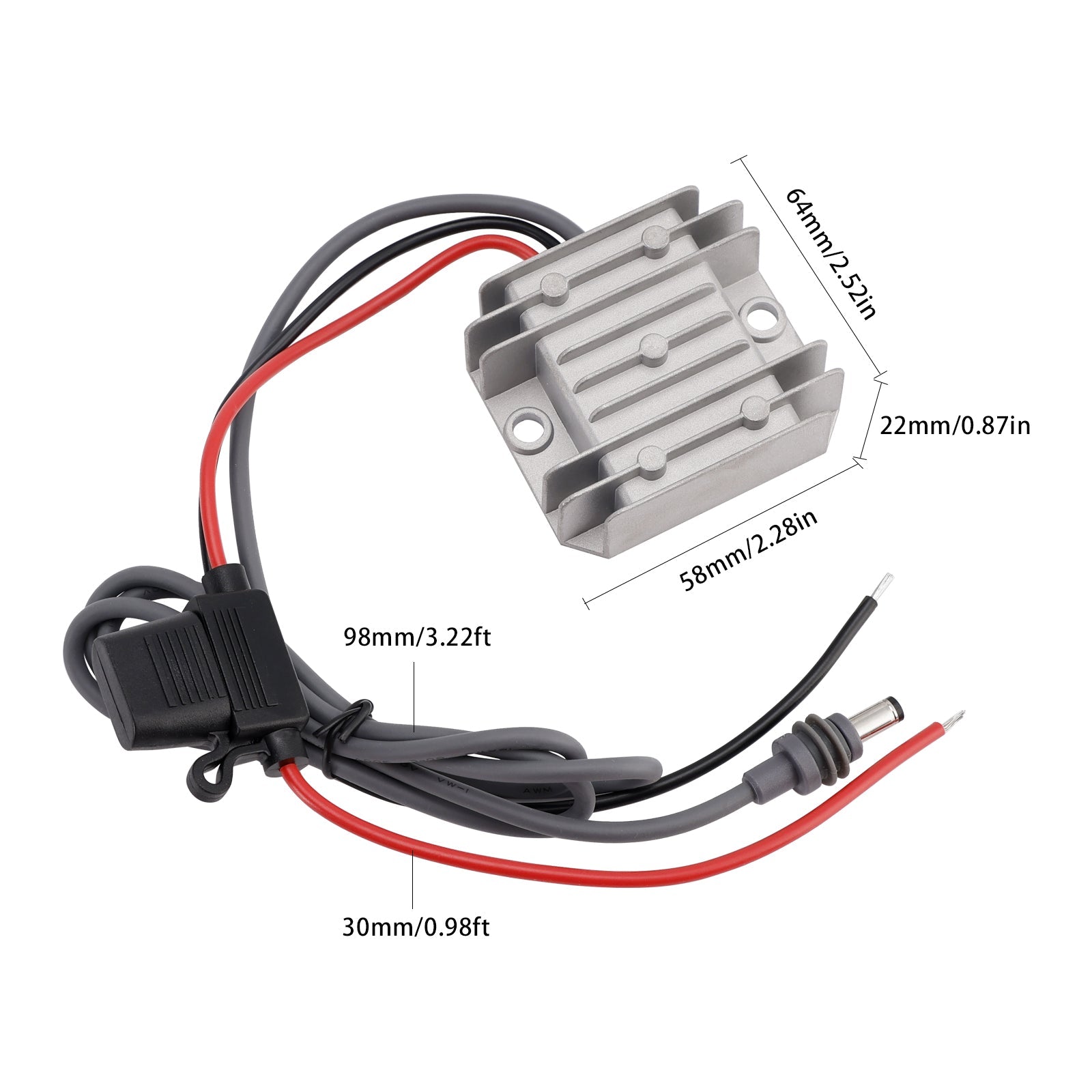 12V/24V To 30V 3.5A 105W Mini Power Supply Boost Conversion With Fuse