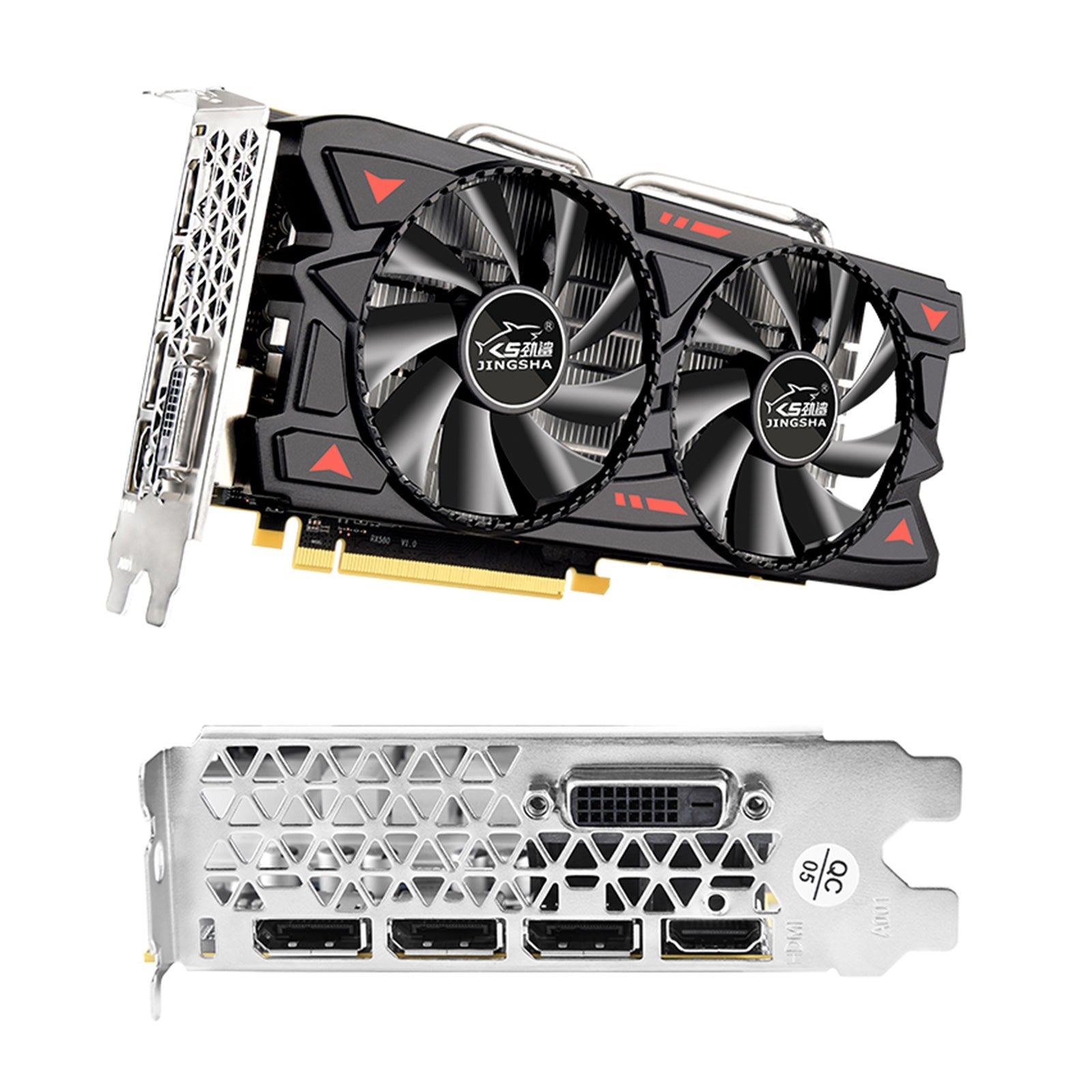 RX580 8G Dual Fans Independent Graphics Card Desktop Computer Lighting Card