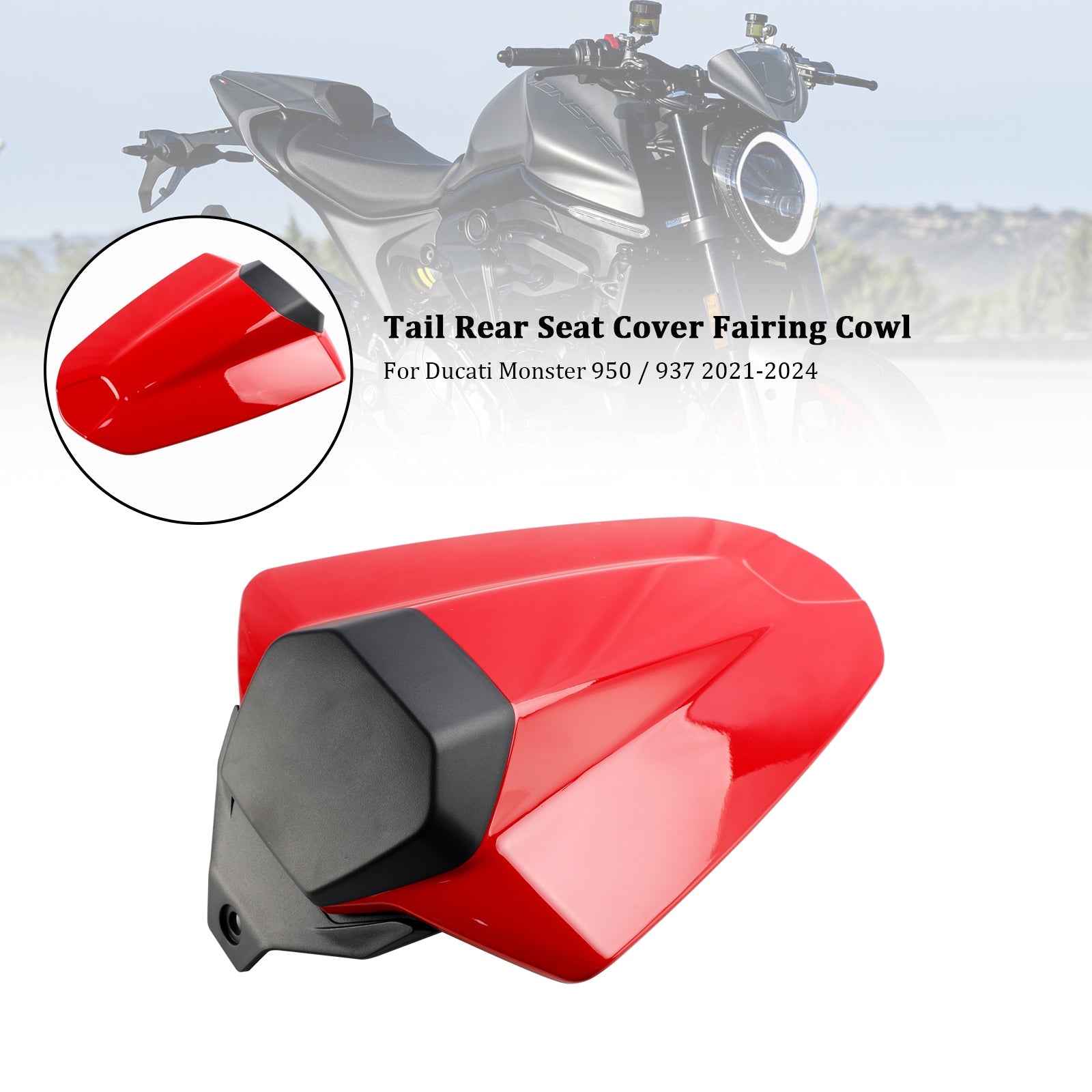 Tail Rear Seat Cover Fairing Cowl For Ducati Monster 950 937 2021-2024