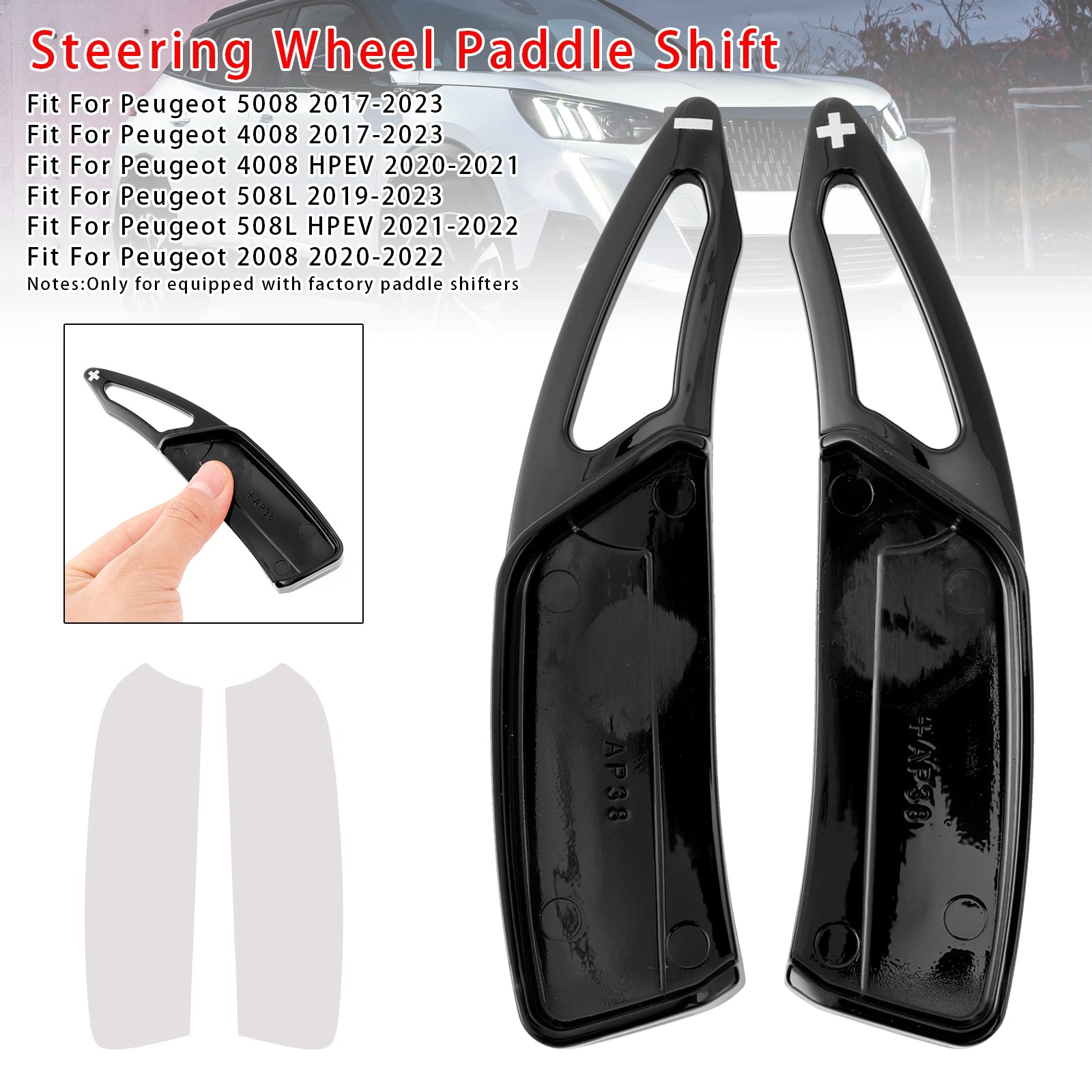 Steering Wheel Paddle Shifter Extension Fit For Peugeot 2017-2023