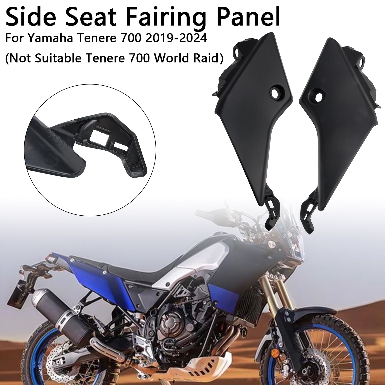 Side Seat Fairing Panel Cowl For Yamaha Tenere 700 2019-2024