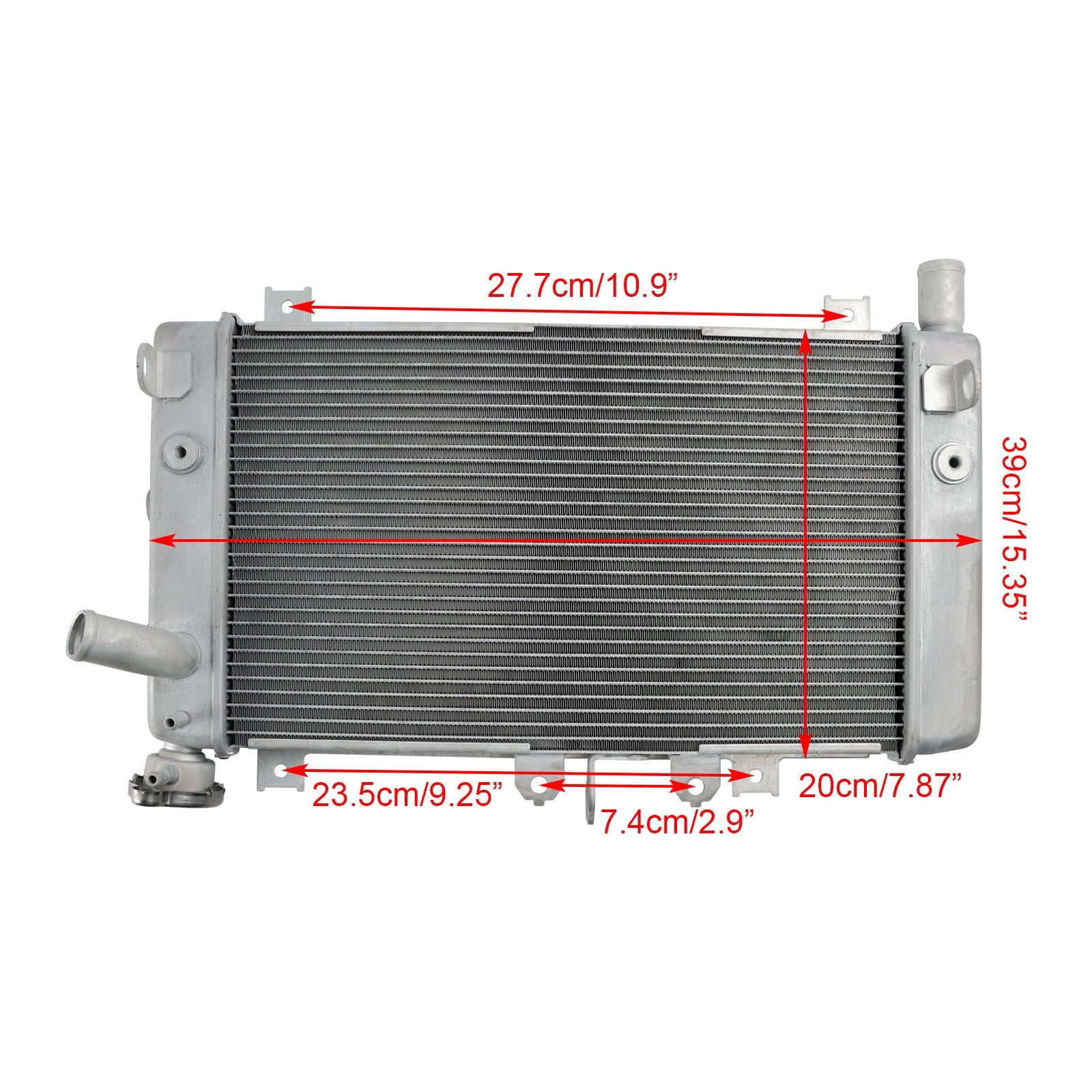 39060-0758 Radiator Cooling Engine Cooler For Kawasaki ZX-4R ZX-4RR 2023 2024