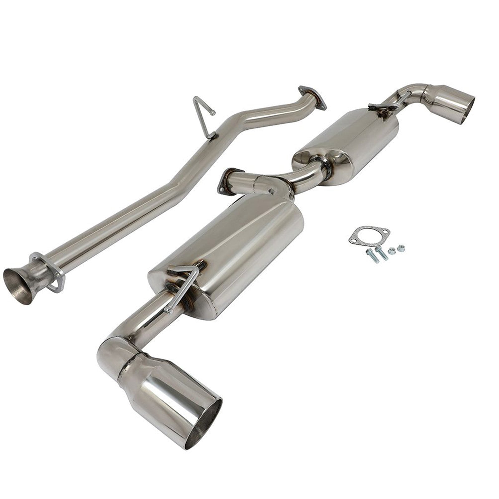 Catback Exhaust System For 06-07 Honda Accord 04-11 Mazda RX-8 1.3L Dual 3.5" Tip Muffler