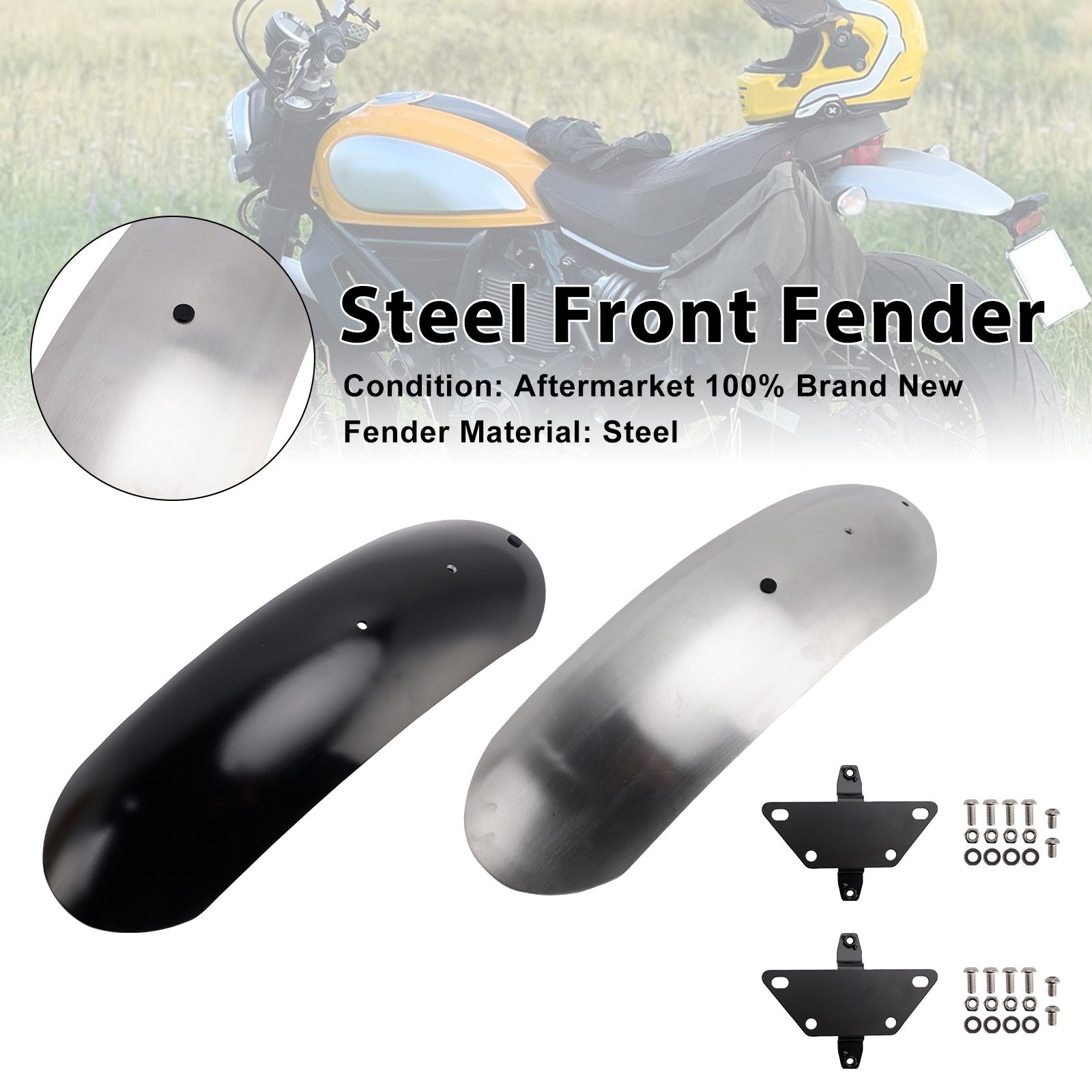 Steel Front Fender Mudguard For Ducati Scrambler 1100 800 2015-2025
