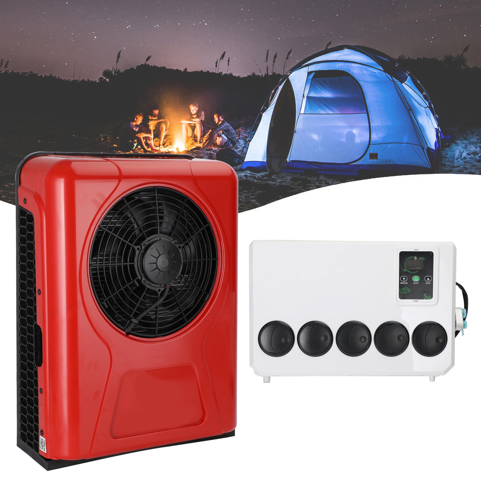 12000 BTU 12V Truck Cab RV Air Conditioner Split AC Fits Semi Trucks Bus Caravan