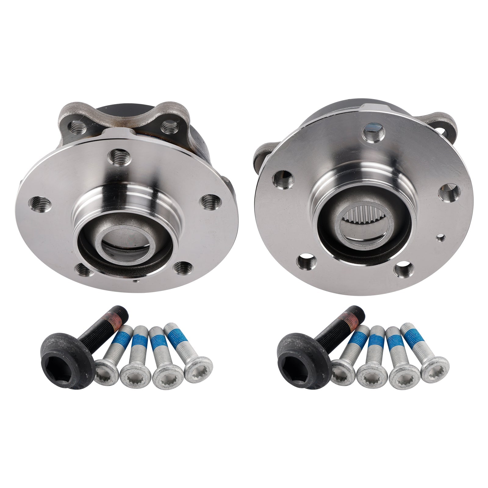 Audi A4 8K A6 C7 A5 8T A8 4H Q5 2x Front Wheel Hub Flange+Bearing+Bolts Kit 4H0498625D