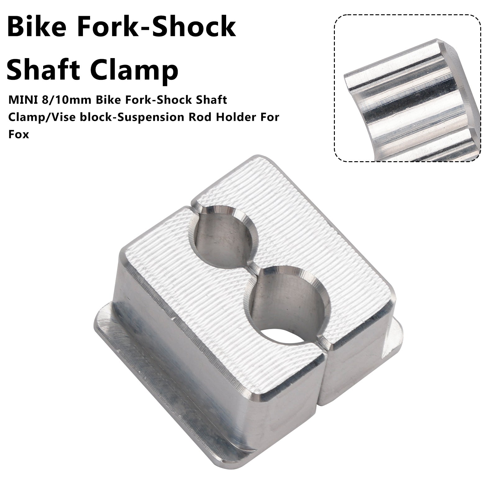 MINI 8/10mm Bike Fork-Shock Shaft Clamp/Vise block-Suspension Rod Holder For Fox