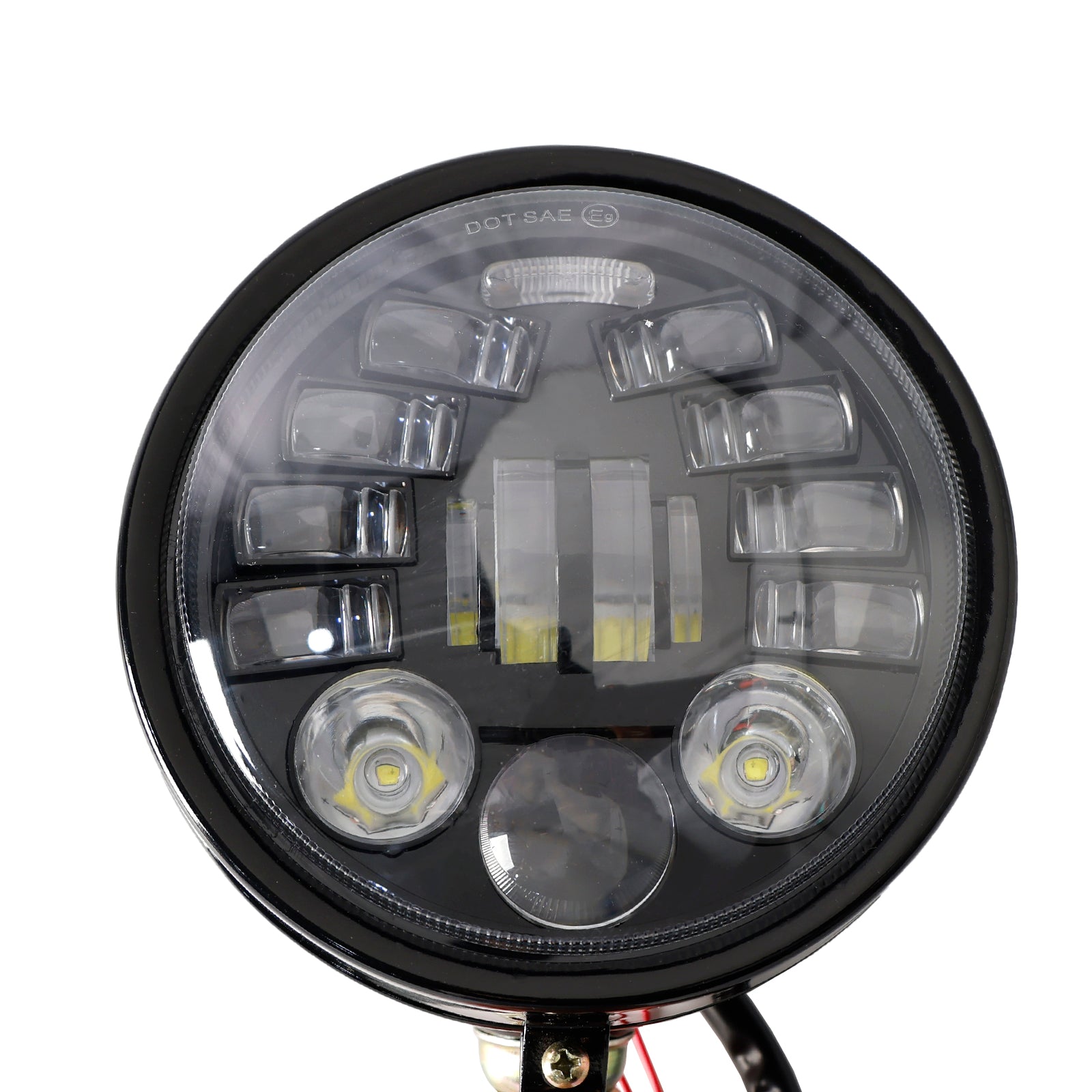 5.75" Headlight Spotlight Universal Multifunctional Black #82 For Motorcycle