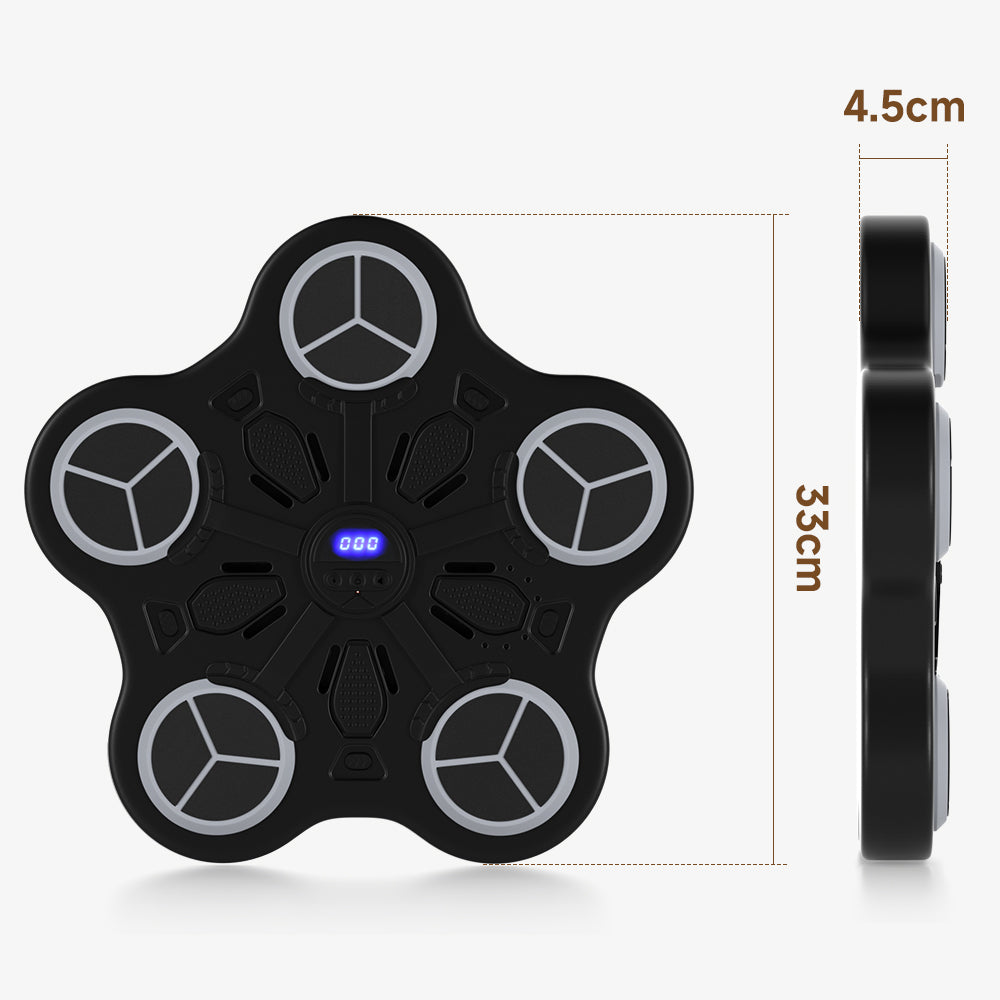 Dual Installation Options & Scoring Function for Home Use Music Boxing Machine for Kids – Wall-Mounted Bluetooth Smart Boxing Trainer with Workout Gloves