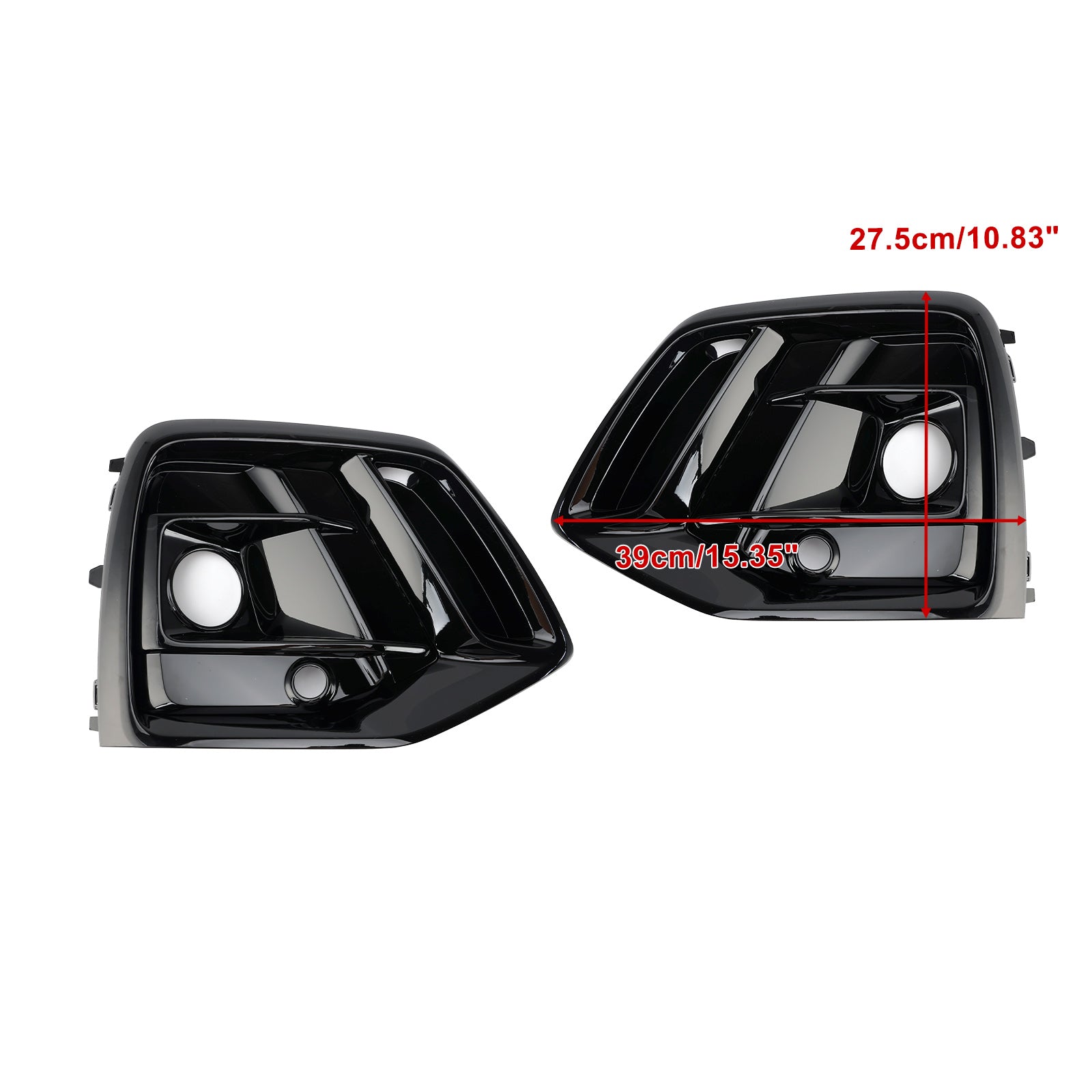 2021-2025 Audi Q5 SQ5 S-Line Black Front Fog Lamp Grille Grill Cover