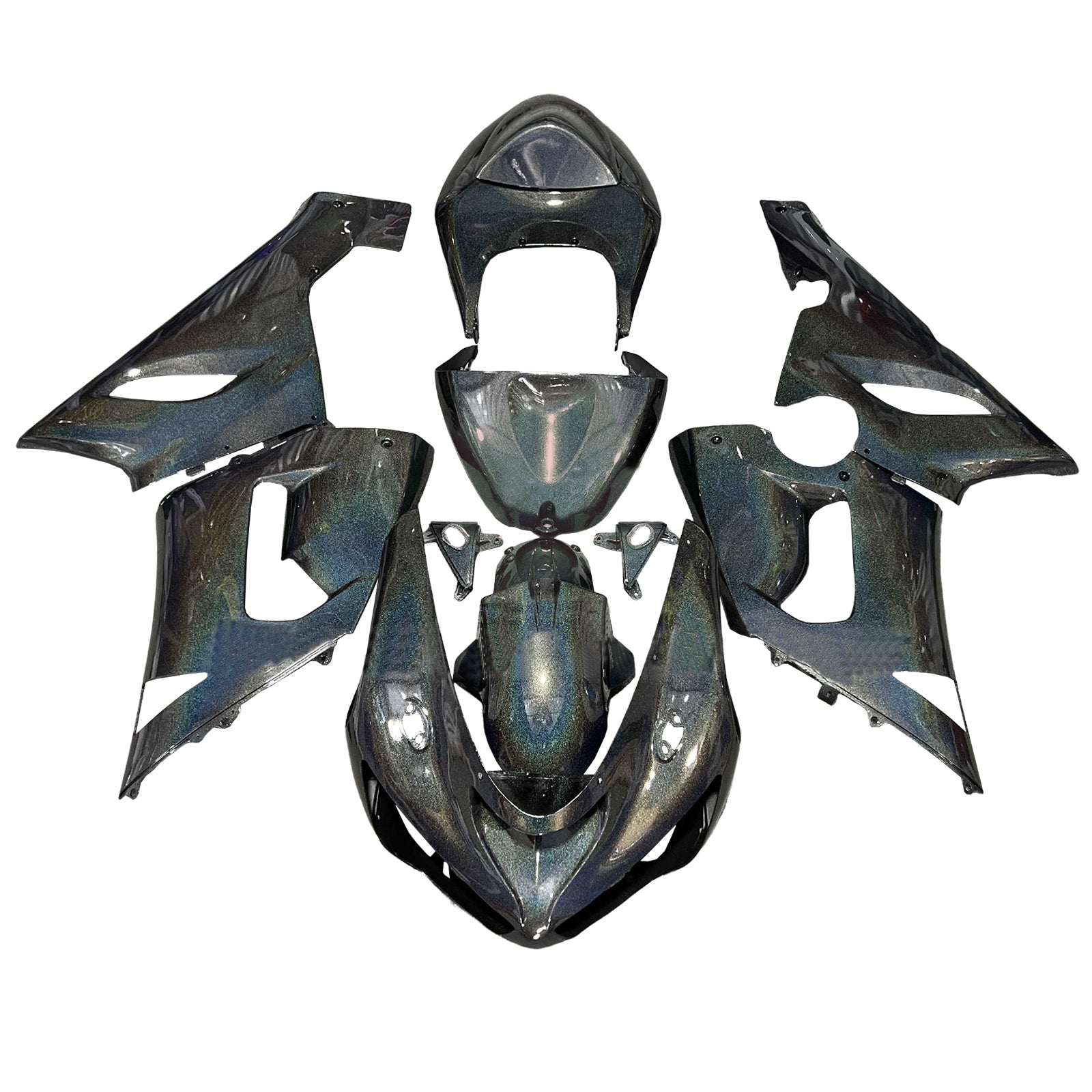 Injection Fairing Kit Bodywork Plastic ABS fit For Kawasaki ZX6R 636 2005-2006