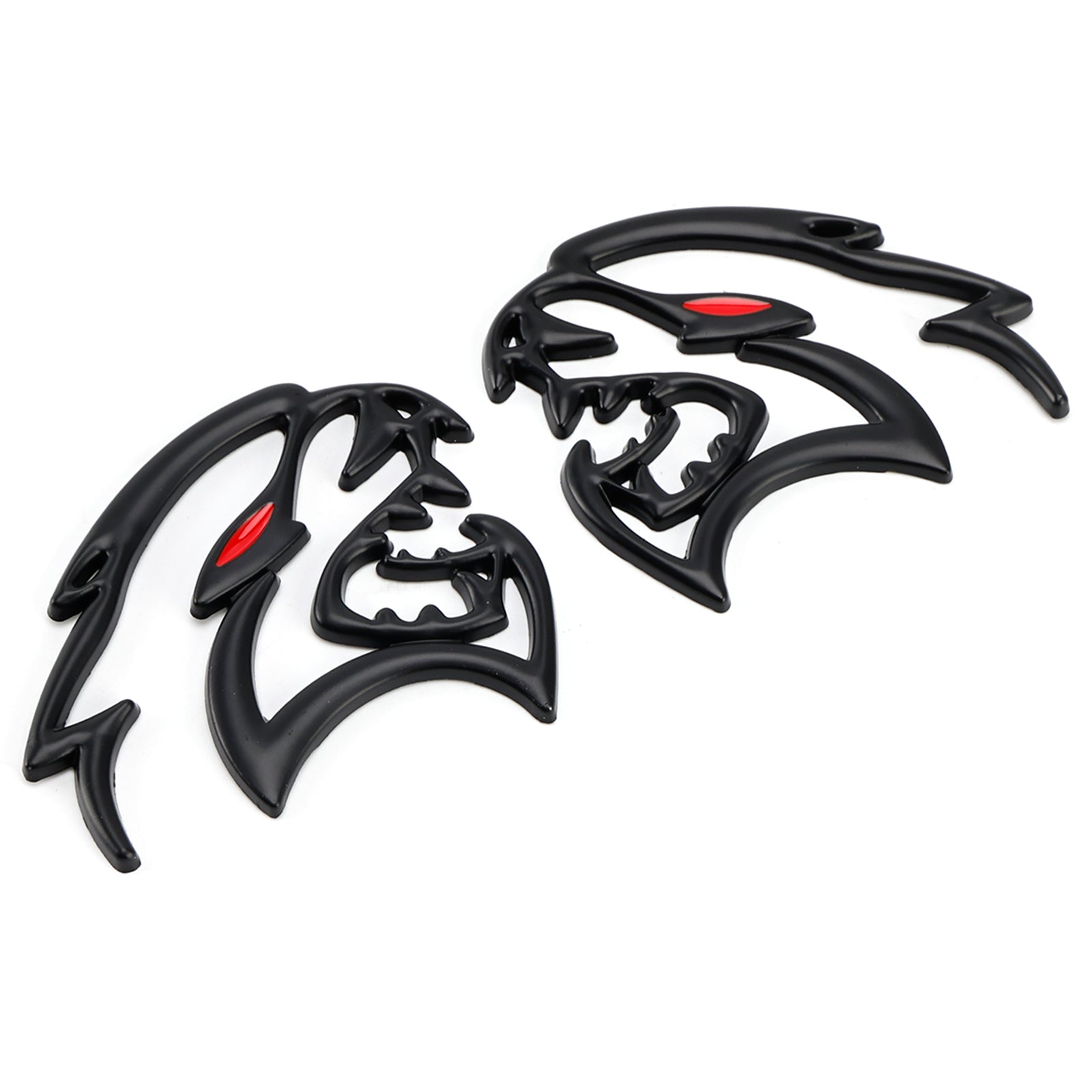 2x Hellcat Fender Side Emblem Badge Decal for SRT Hellcat Black