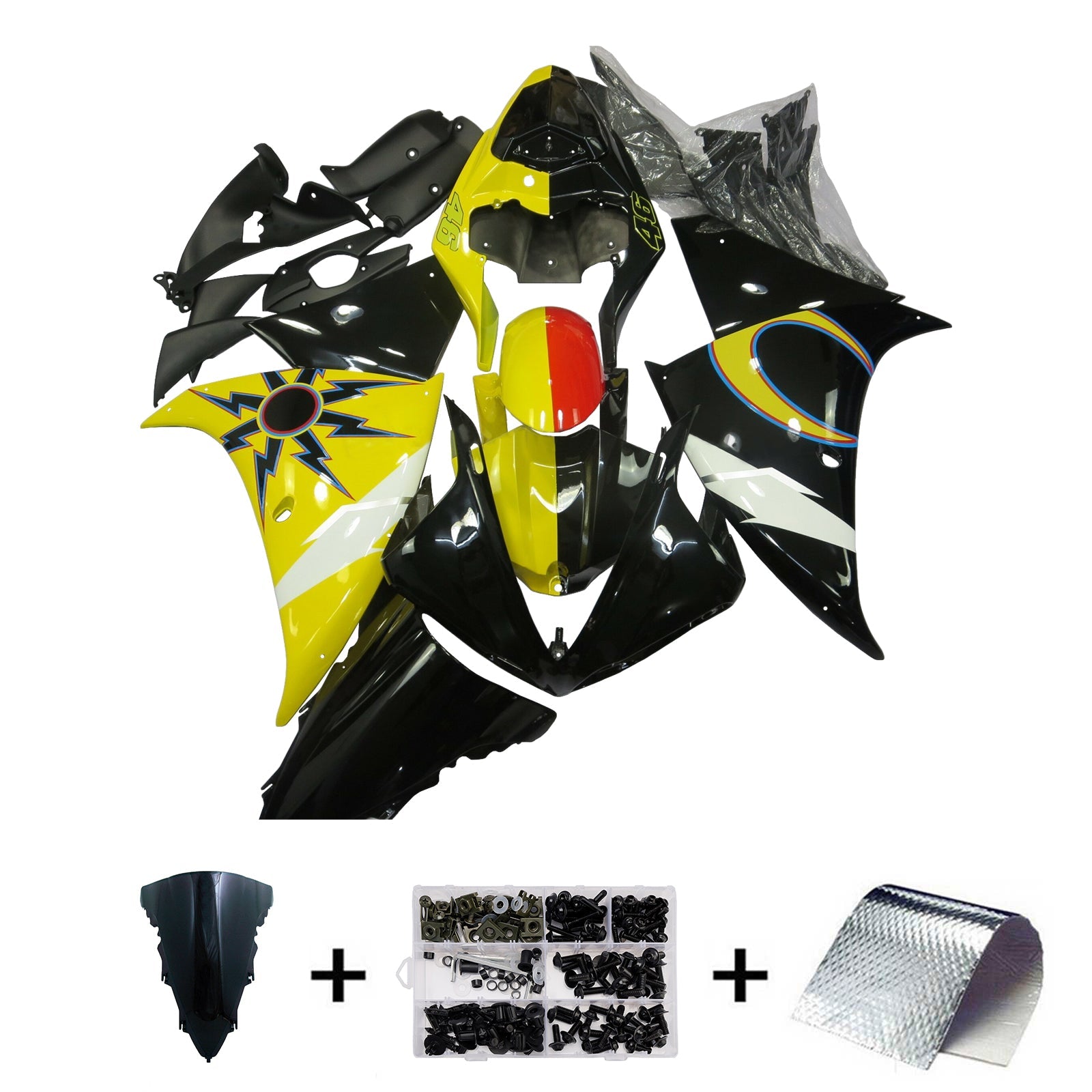 Injection Fairing Kit Bodywork Plastic ABS For Yamaha YZFR1 YZF-R1 2012-2014