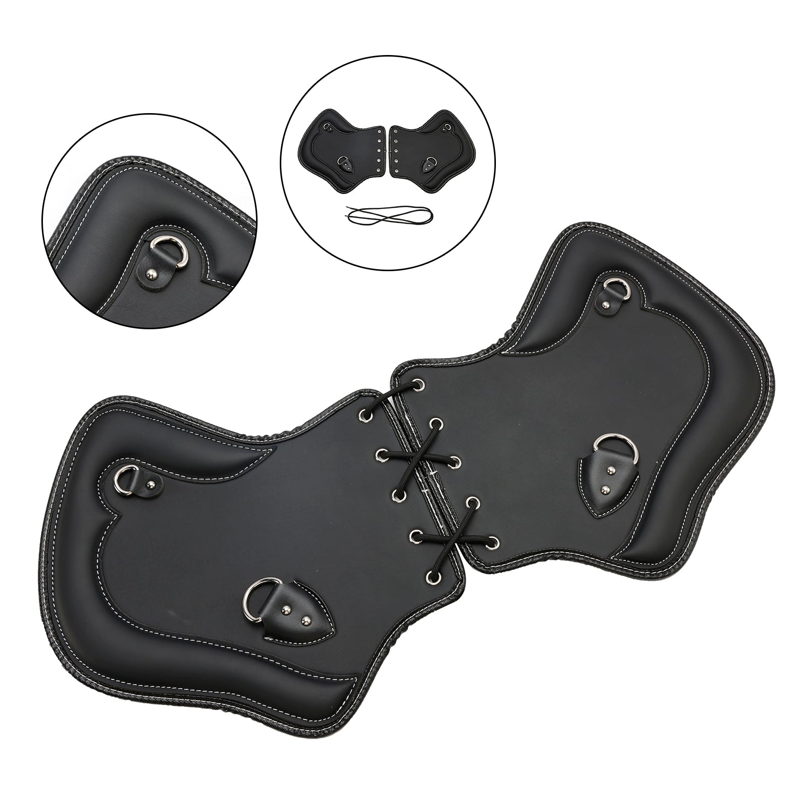 1985-2017 Touring, Softail, Dyna or Sportster Bikes Pair Cnc Heat Shield Saddle Protector Blackb Brown