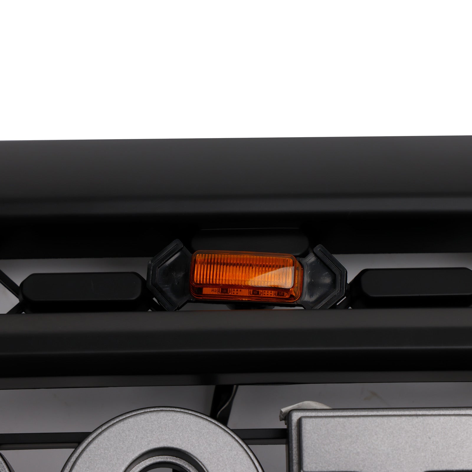 Matte Black Front Bumper Grill Grille Fit Toyota Sequoia 2005-2007 W/ Led Light