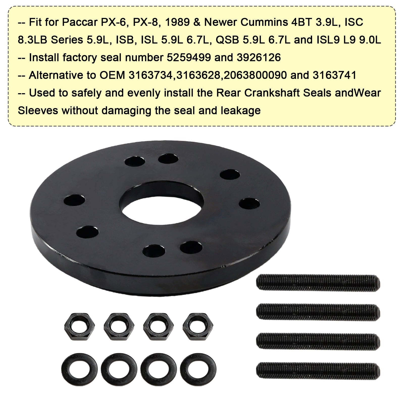 Front+Rear Crankshaft Seal Remover & Installer Tool for Cummins 3.9L 5.9L 6.7L