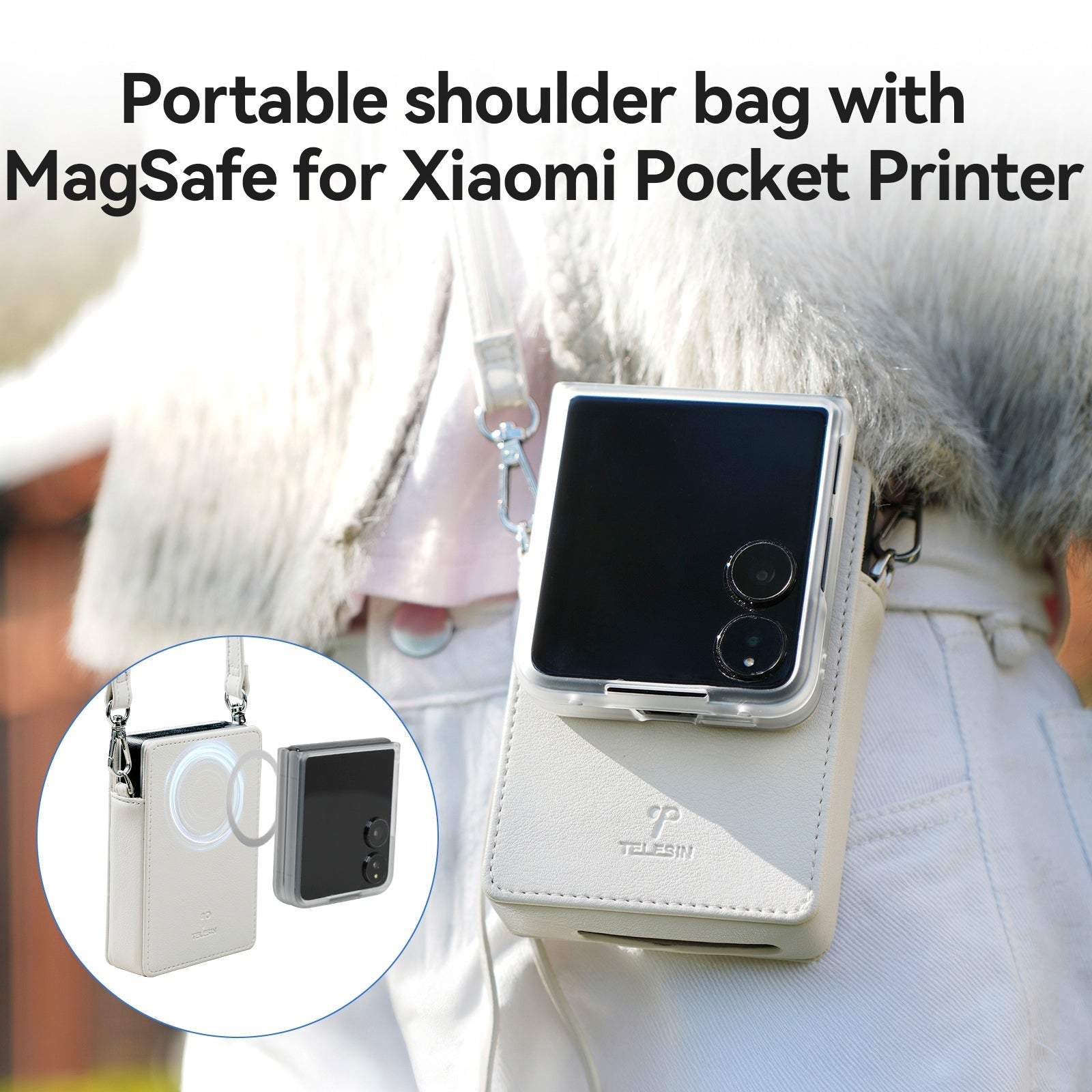 Storage Bag Mobile Phone Camera Magnetic Bag For Xiaomi Pocket Photo Printer 1s