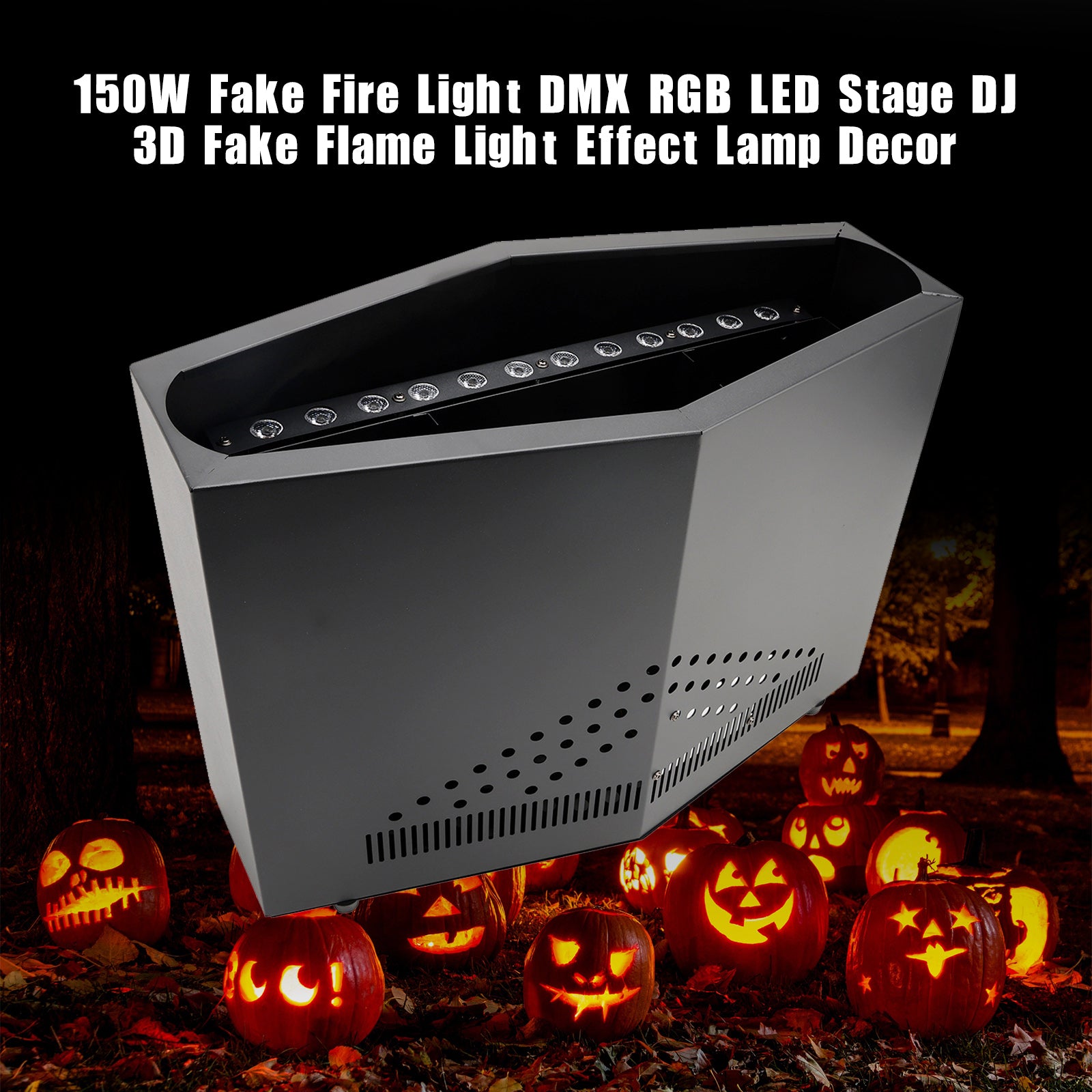 150W Fake Fire Light DMX RGB LED Stage DJ 3D Fake Flame Light Effect Lamp Decor