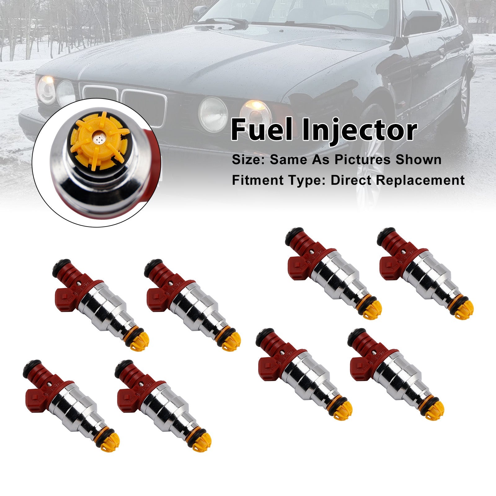 8PCS Fuel Injector 13641466396 For BMW 740i 740il 4.0L V8 1993-1995